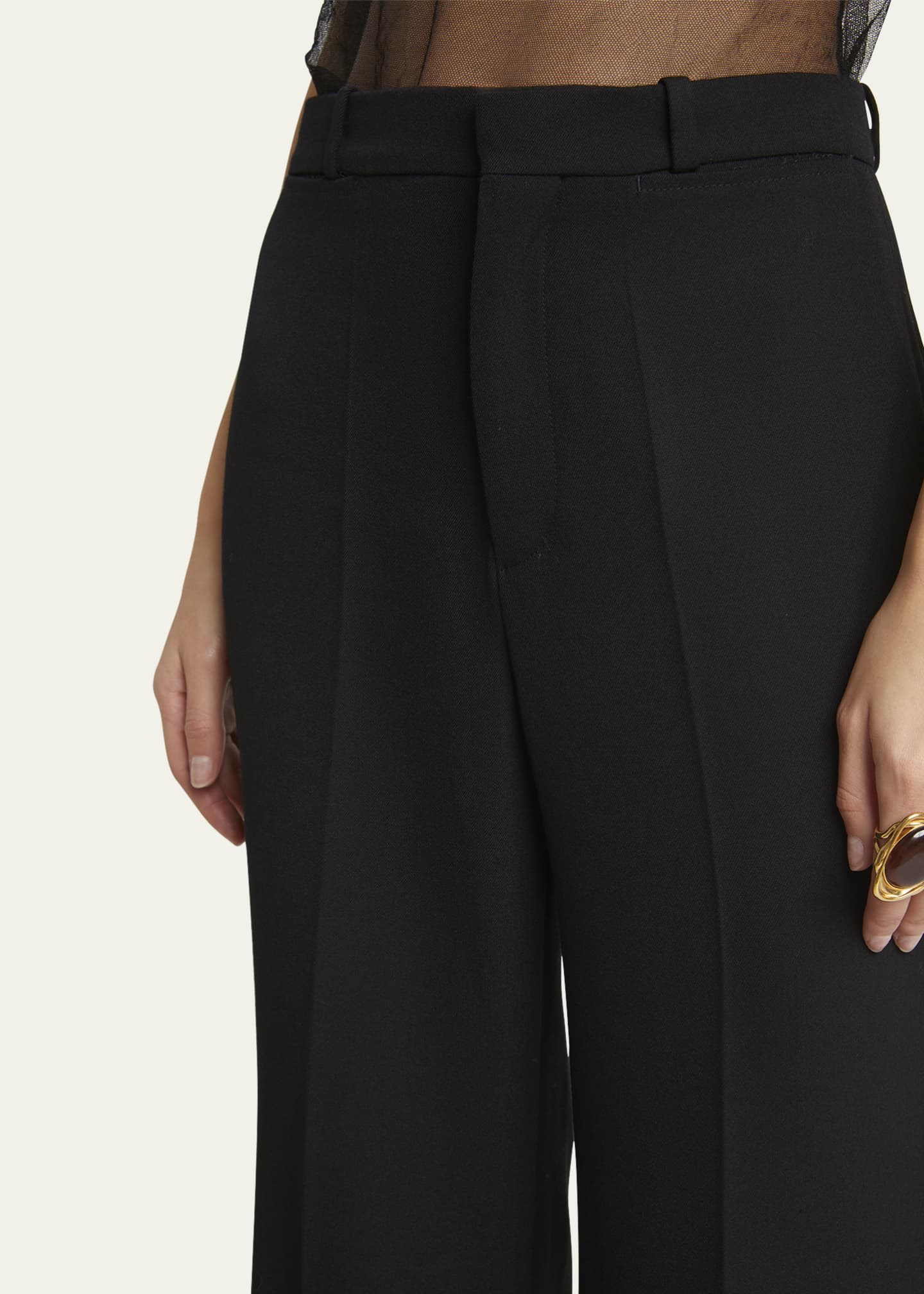 Chloe High Waist Flared Wool Pants Image 5 of 5