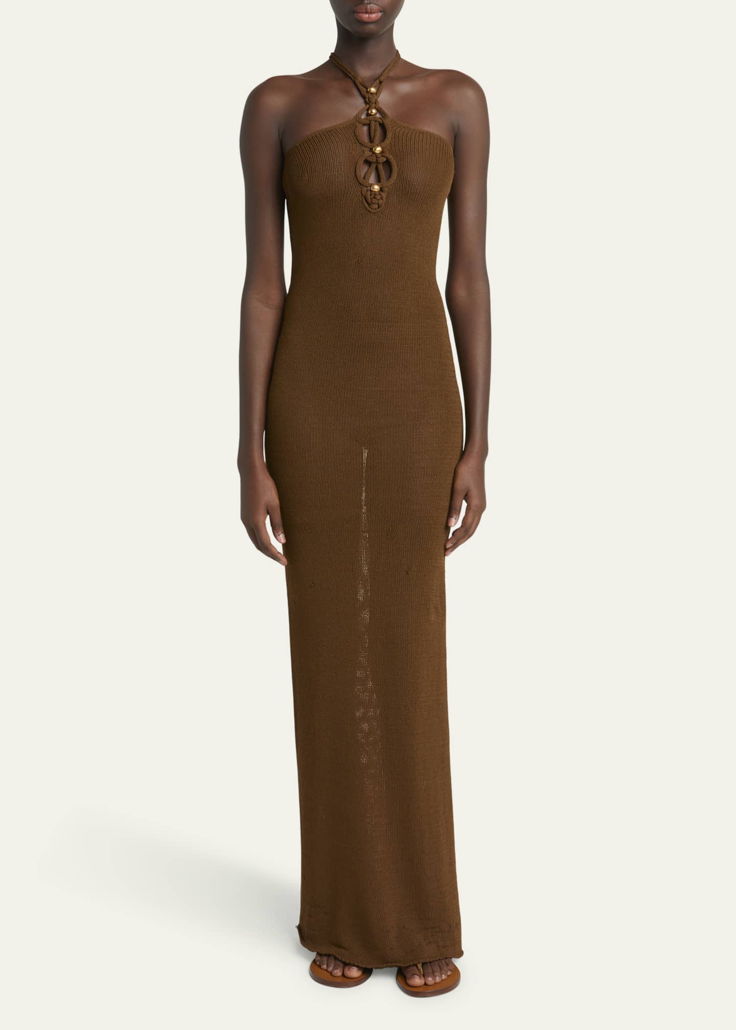 Isabel Marant Eileen Halter Knit Body-Con Dress Image 2 of 5