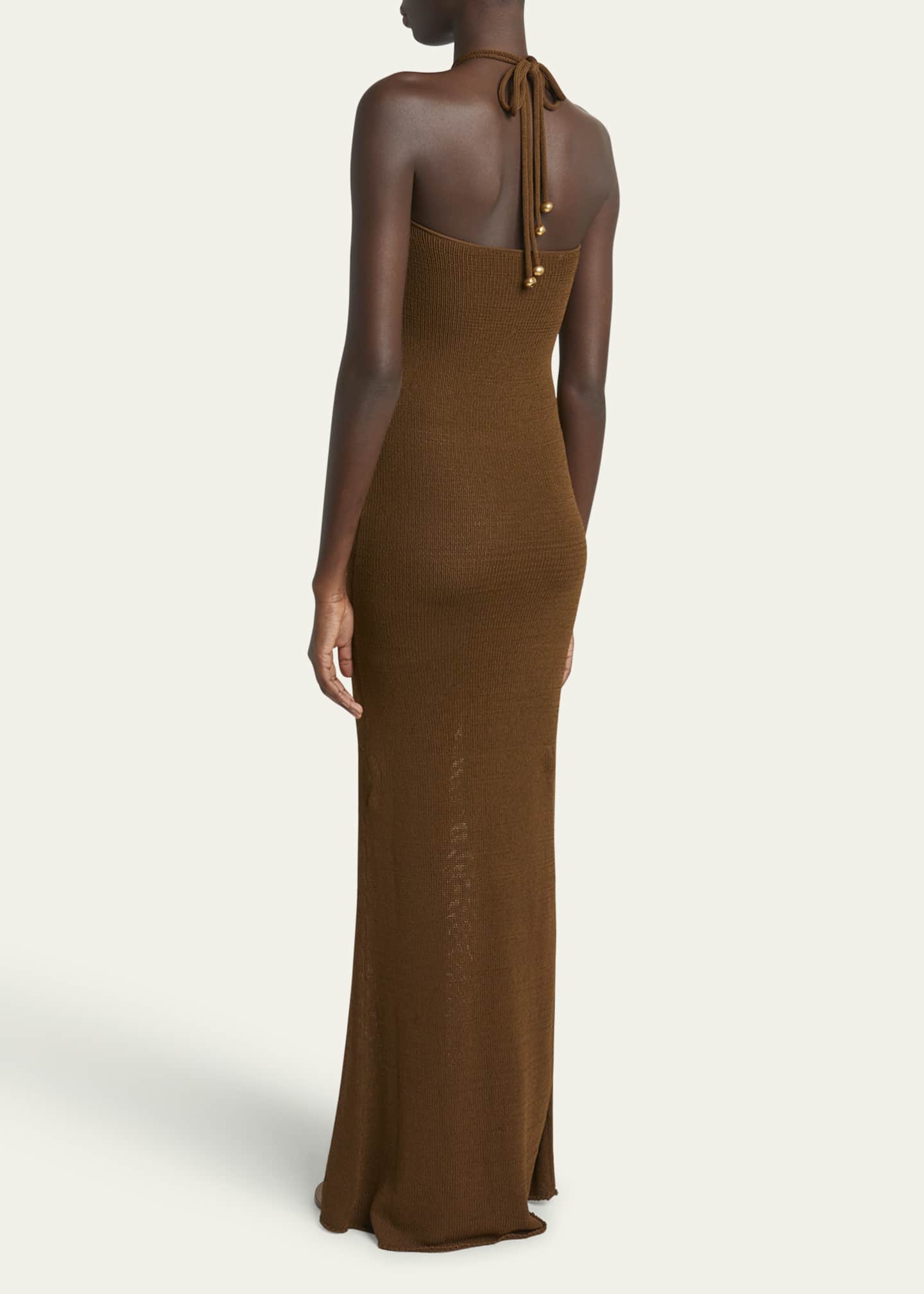 Isabel Marant Eileen Halter Knit Body-Con Dress Image 3 of 5