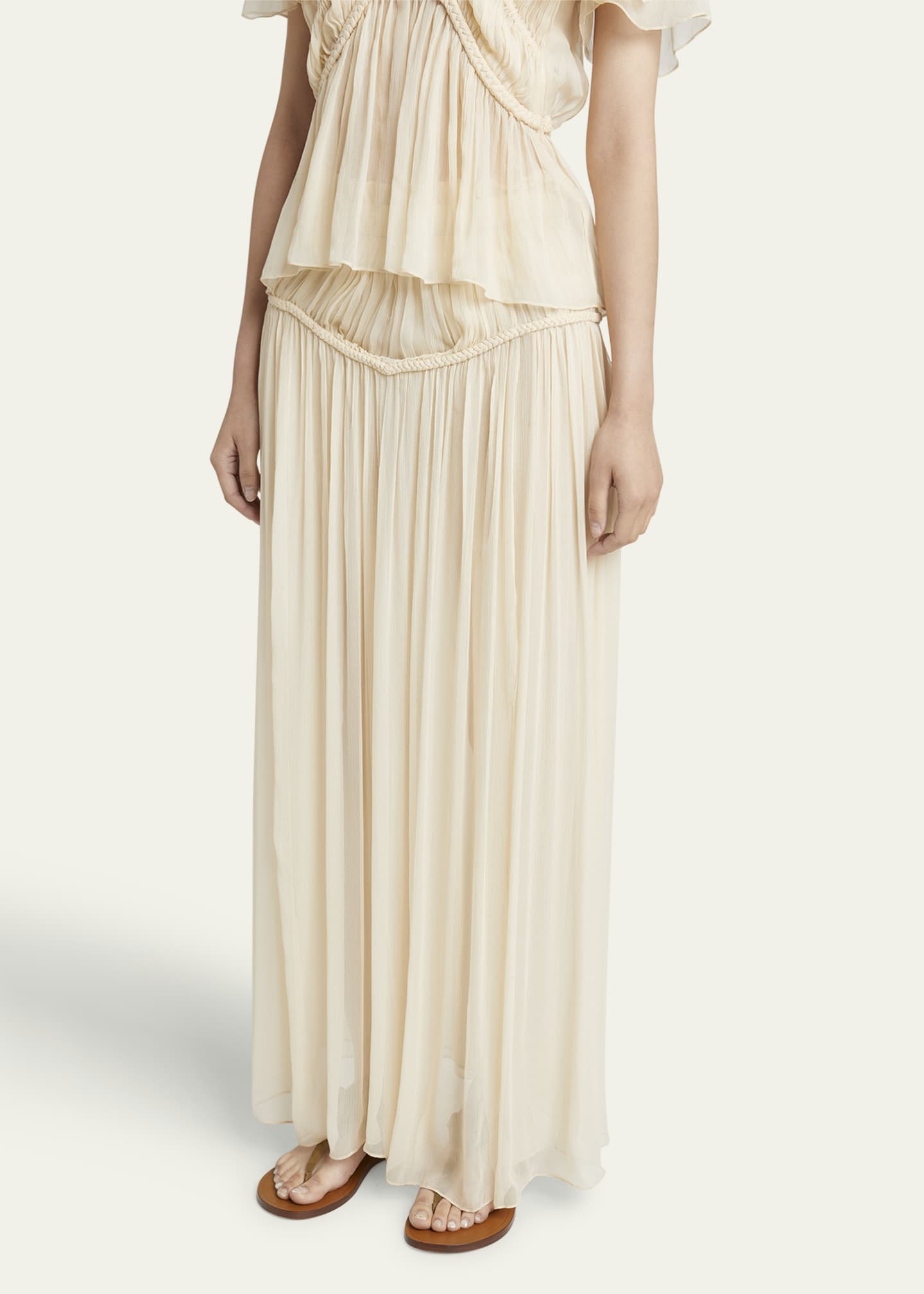 Rolande Maxi Chiffon Silk Skirt