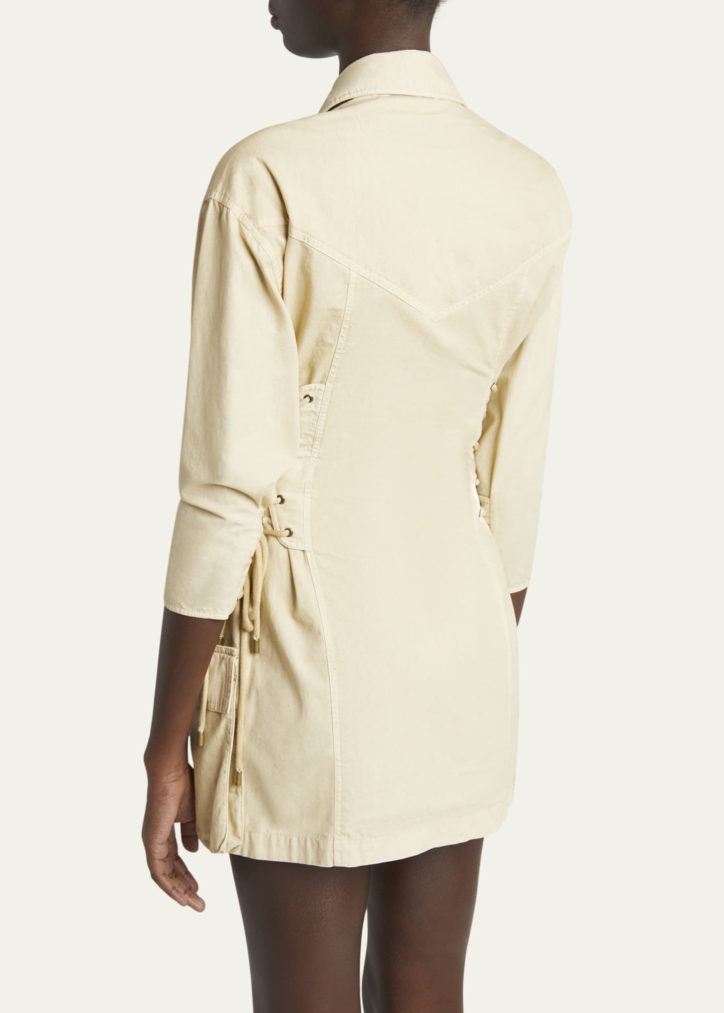 Isabel Marant Izarra Corset-Like Lace Up Mini Dress Image 3 of 5
