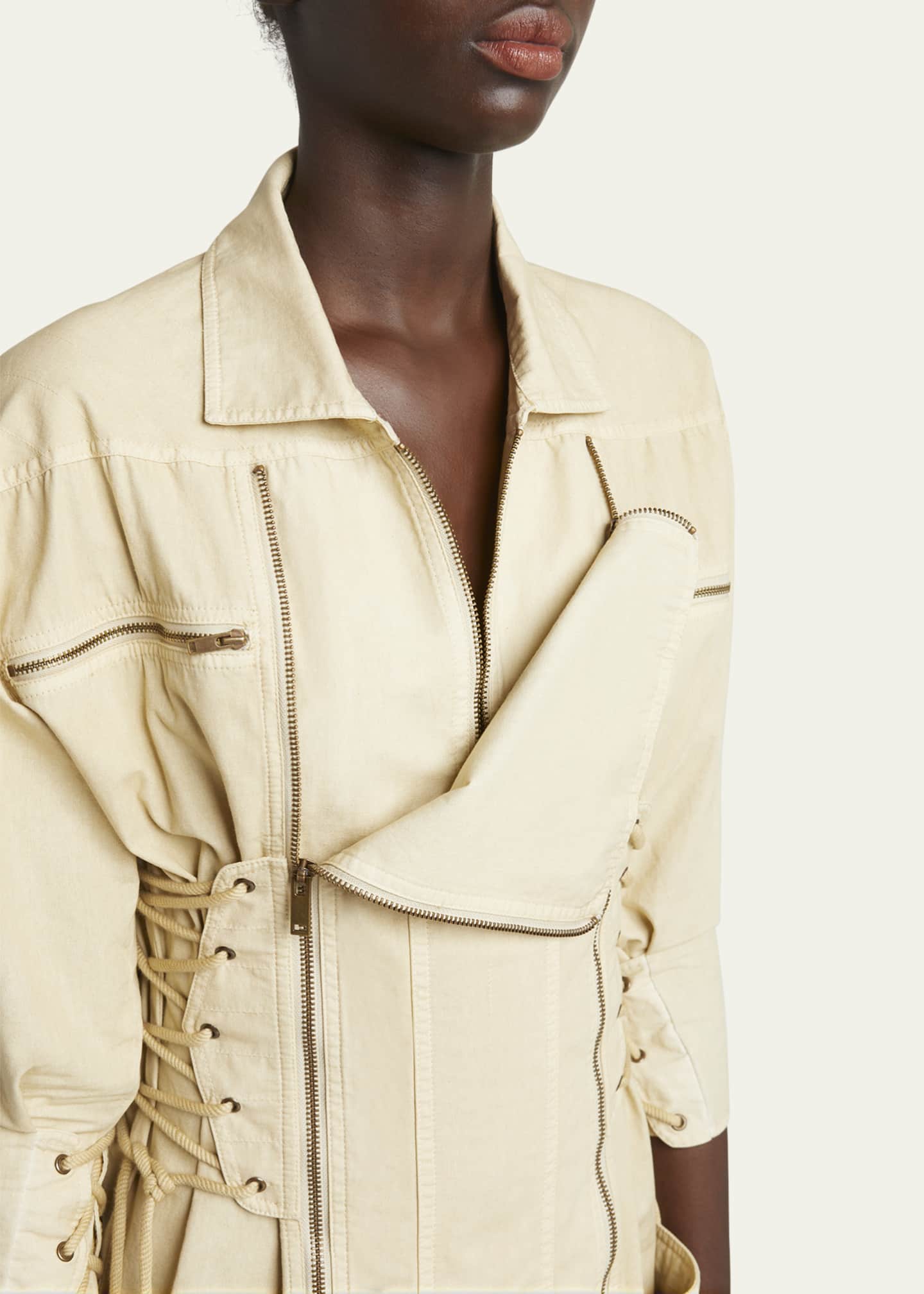 Isabel Marant Izarra Corset-Like Lace Up Mini Dress Image 5 of 5