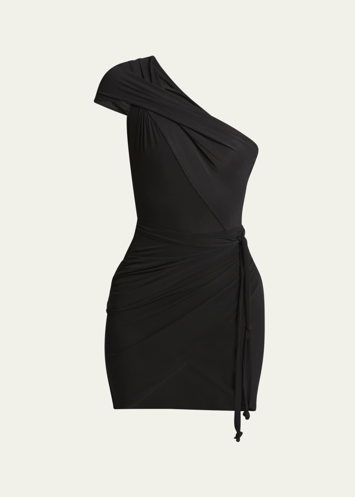 Isabel Marant Ewany One-Shoulder Mini Jersey Dress Image 1 of 5