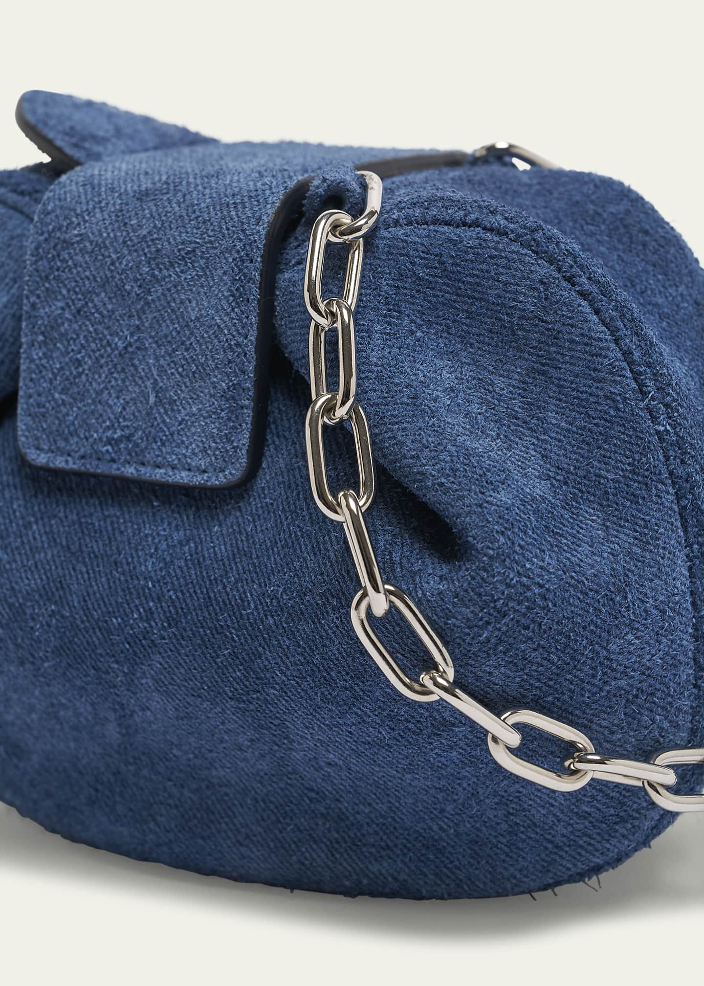 Gabriela Hearst Demi Denim Suede Top-Handle Bag Image 6 of 6