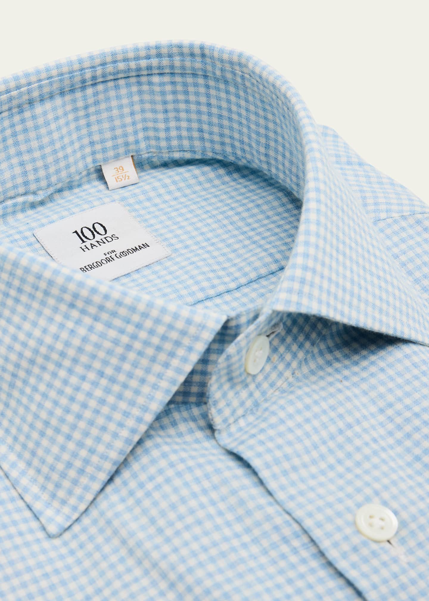 100Hands Men's Cotton Melange Micro-Check Sport Shirt Image 2 of 2