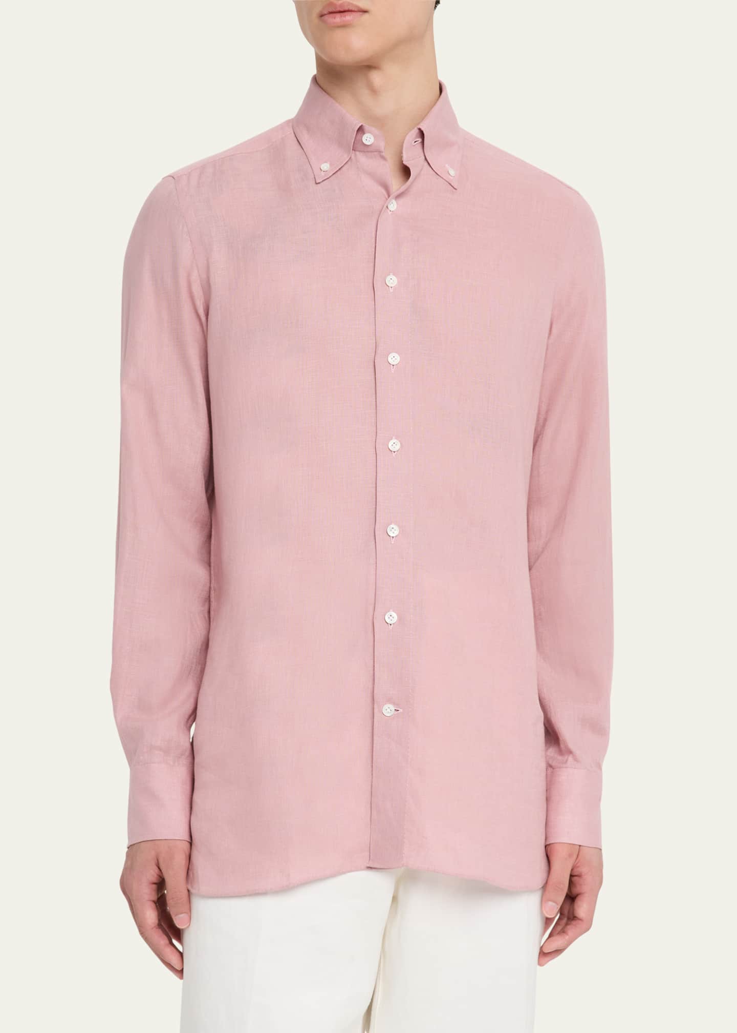 100Hands Men's Limited Edition Rosewood Linen Sport Shirt Image 4 of 5