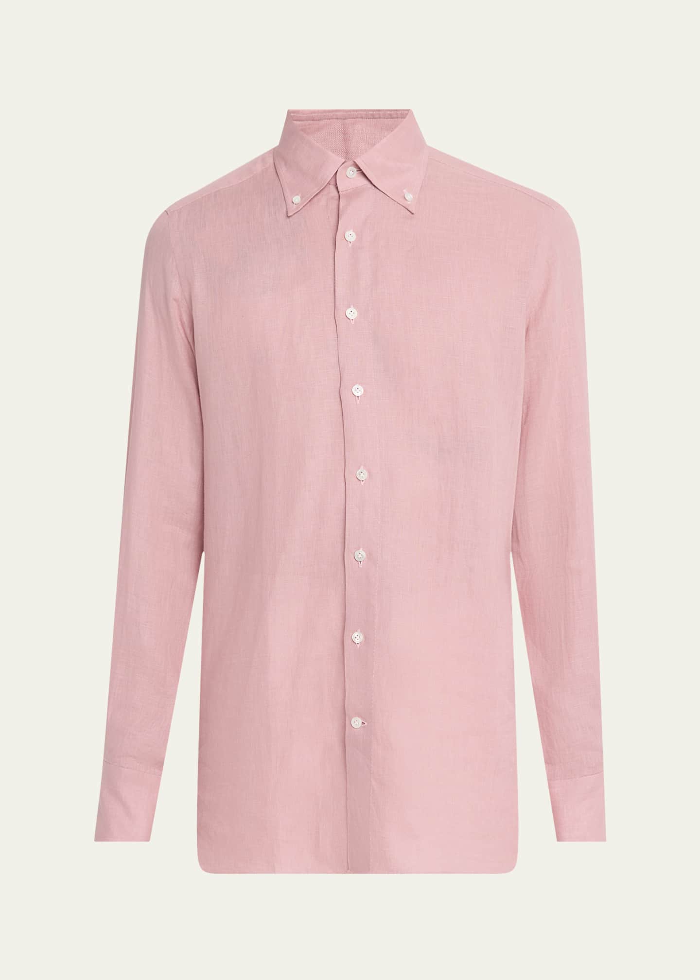 100Hands Men's Limited Edition Rosewood Linen Sport Shirt Image 1 of 5