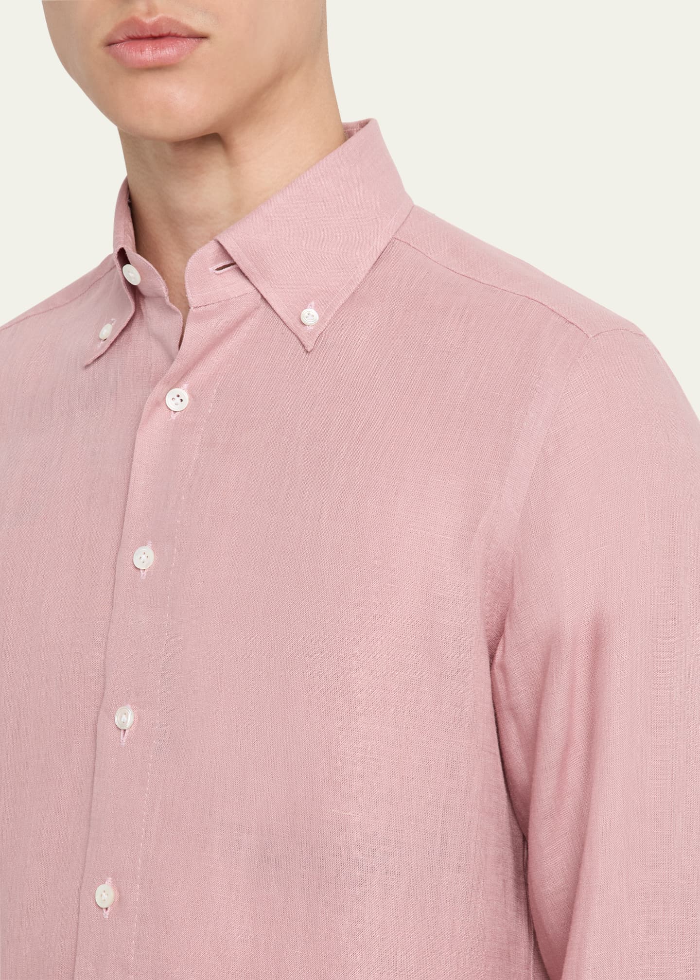 100Hands Men's Limited Edition Rosewood Linen Sport Shirt Image 5 of 5