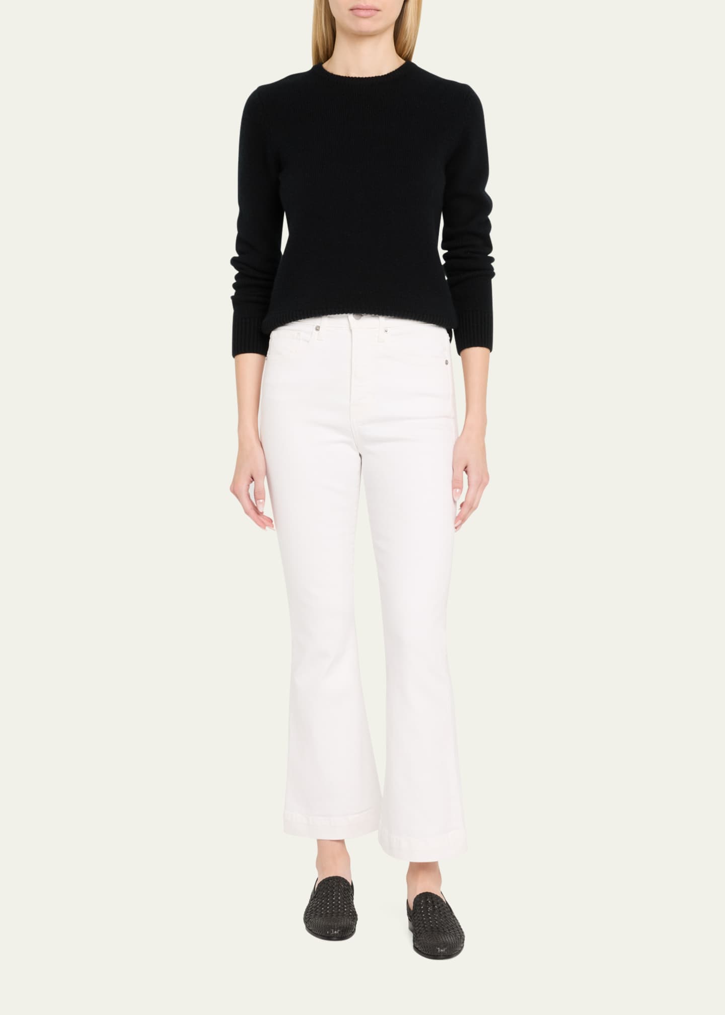 Veronica Beard Carson High-Rise Ankle Flare Jeans Image 2 of 5