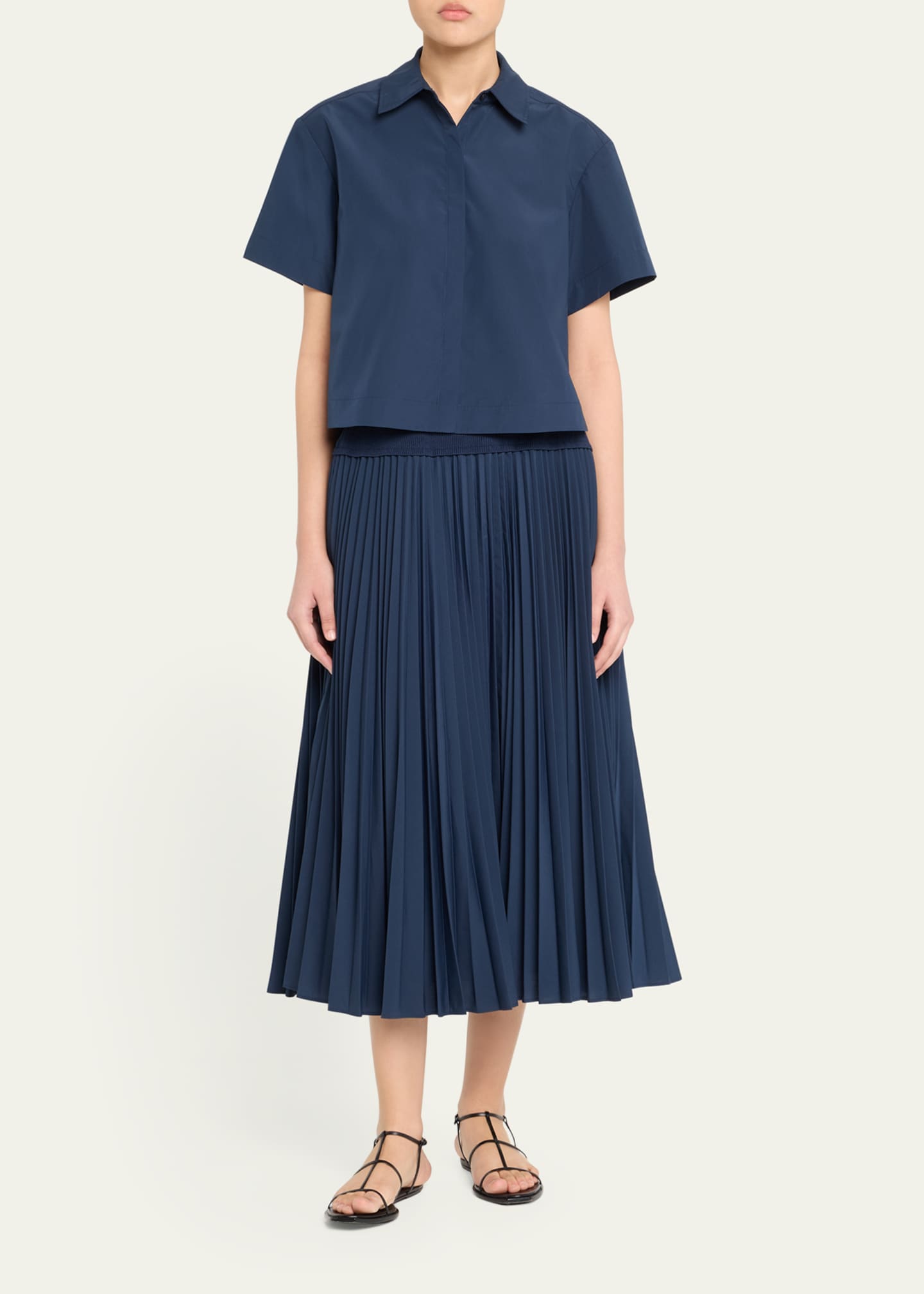 SIMKHAI Stella Pleated Combo Skirt Image 2 of 5