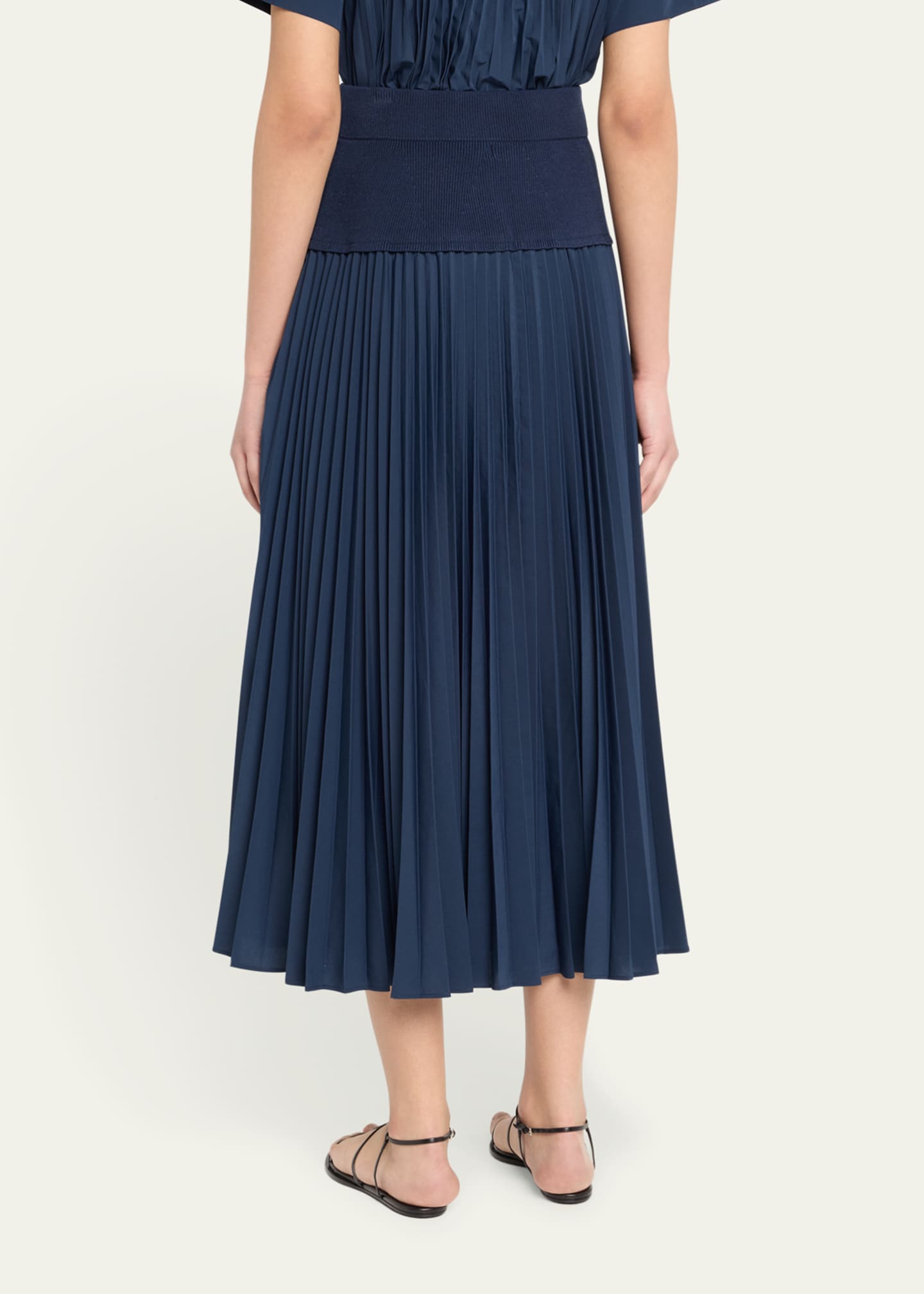 SIMKHAI Stella Pleated Combo Skirt Image 3 of 5