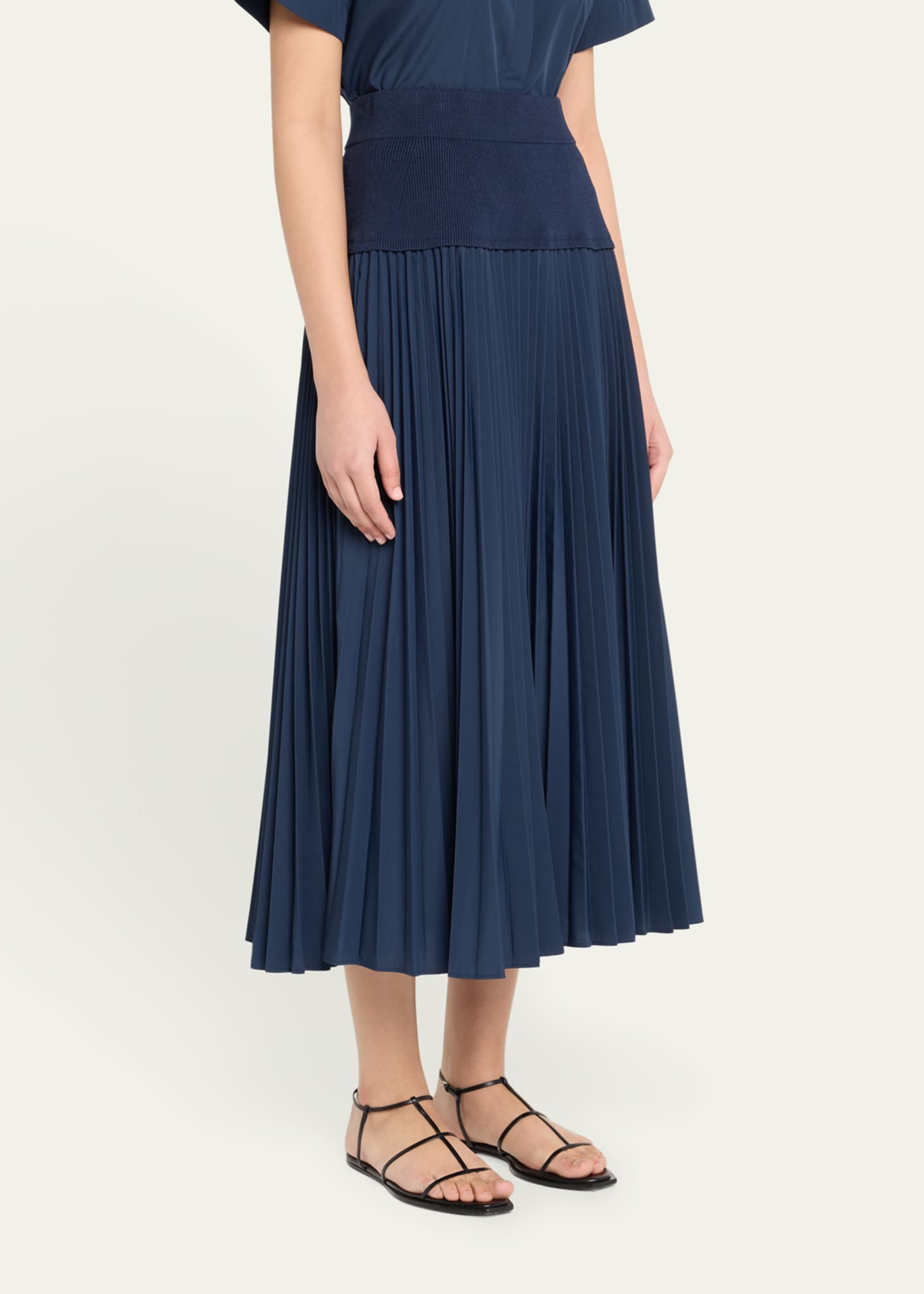 SIMKHAI Stella Pleated Combo Skirt Image 4 of 5