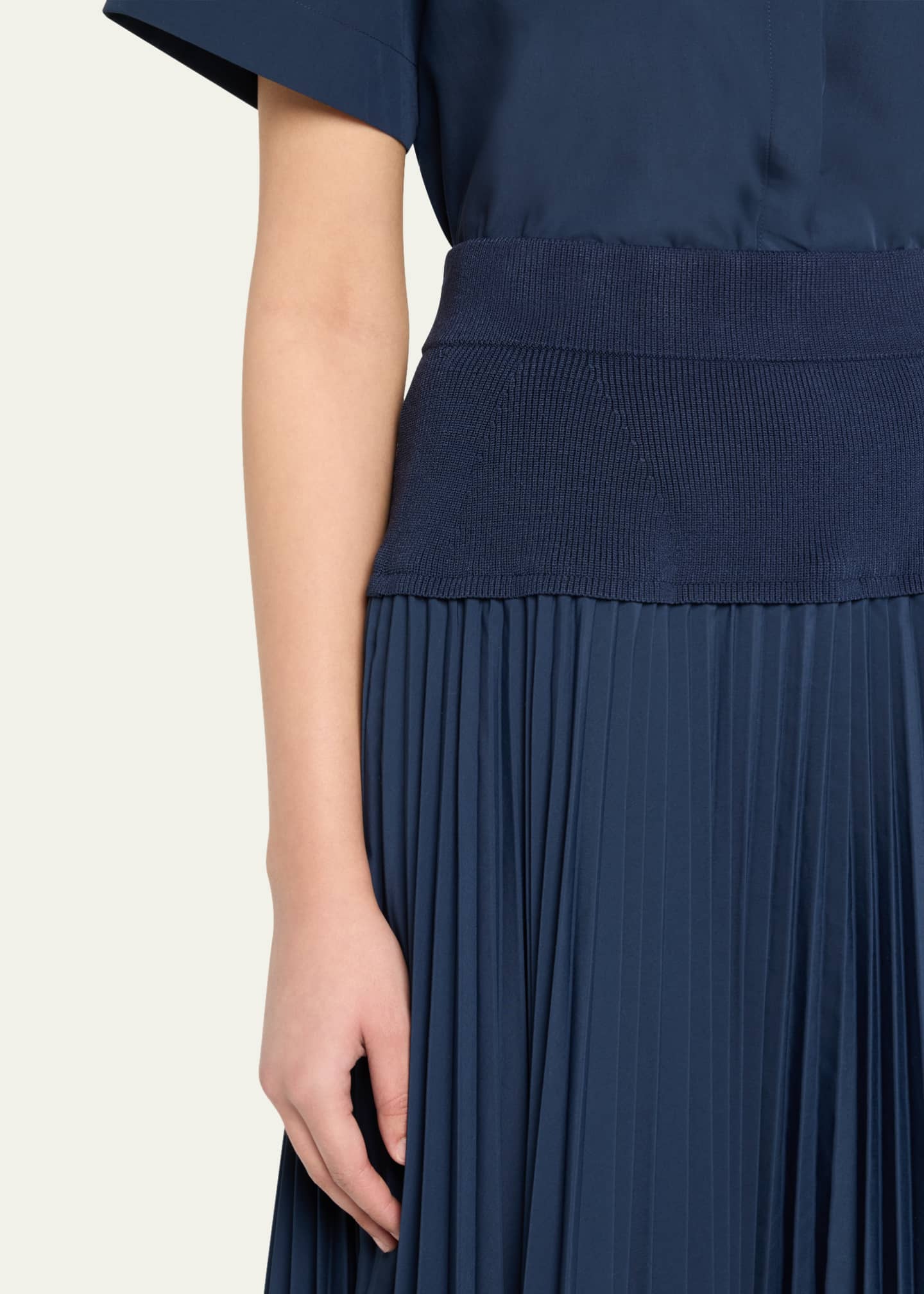 SIMKHAI Stella Pleated Combo Skirt Image 5 of 5