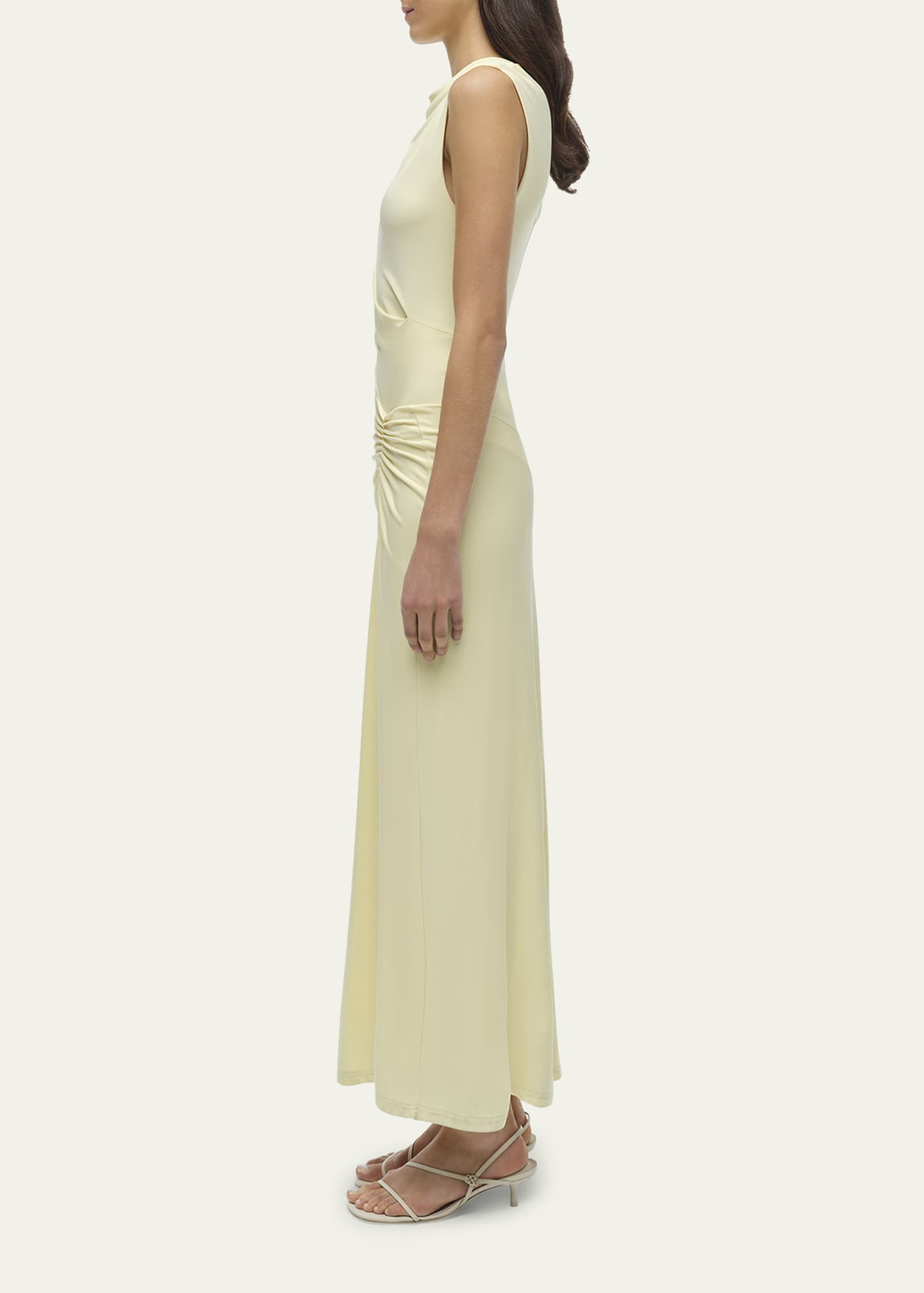 SIMKHAI Acacia Sleeveless Ruched Midi Dress Image 4 of 5