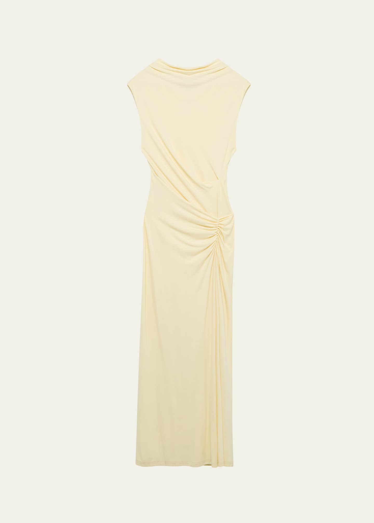 SIMKHAI Acacia Sleeveless Ruched Midi Dress Image 1 of 5