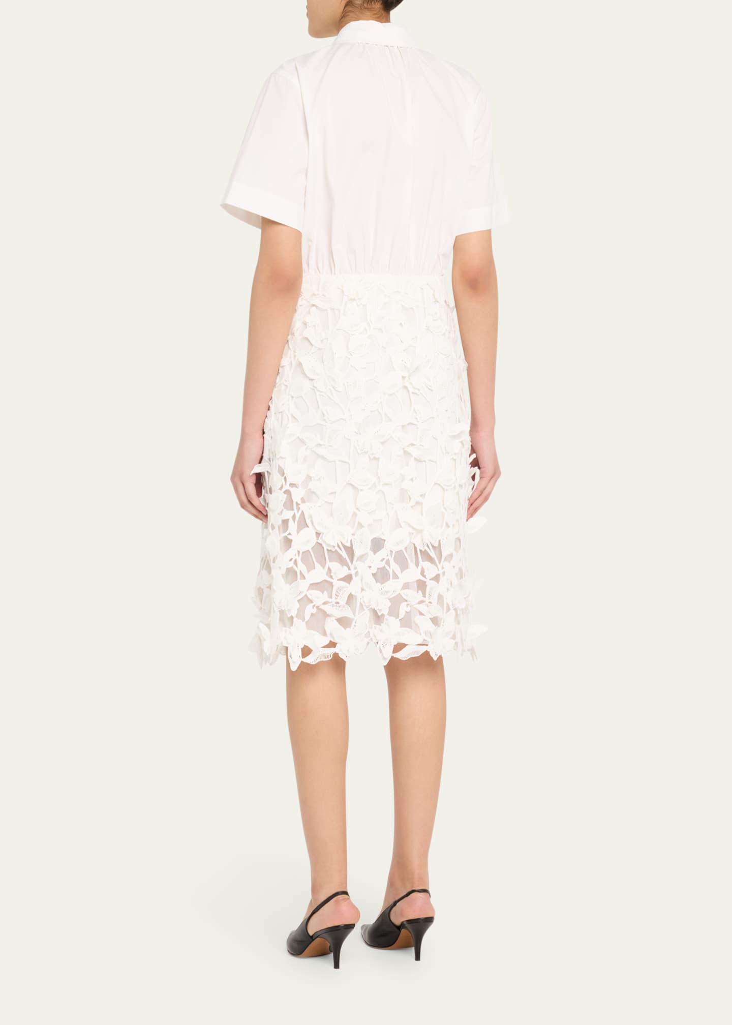 SIMKHAI Colette Short-Sleeve Combo Dress Image 3 of 5