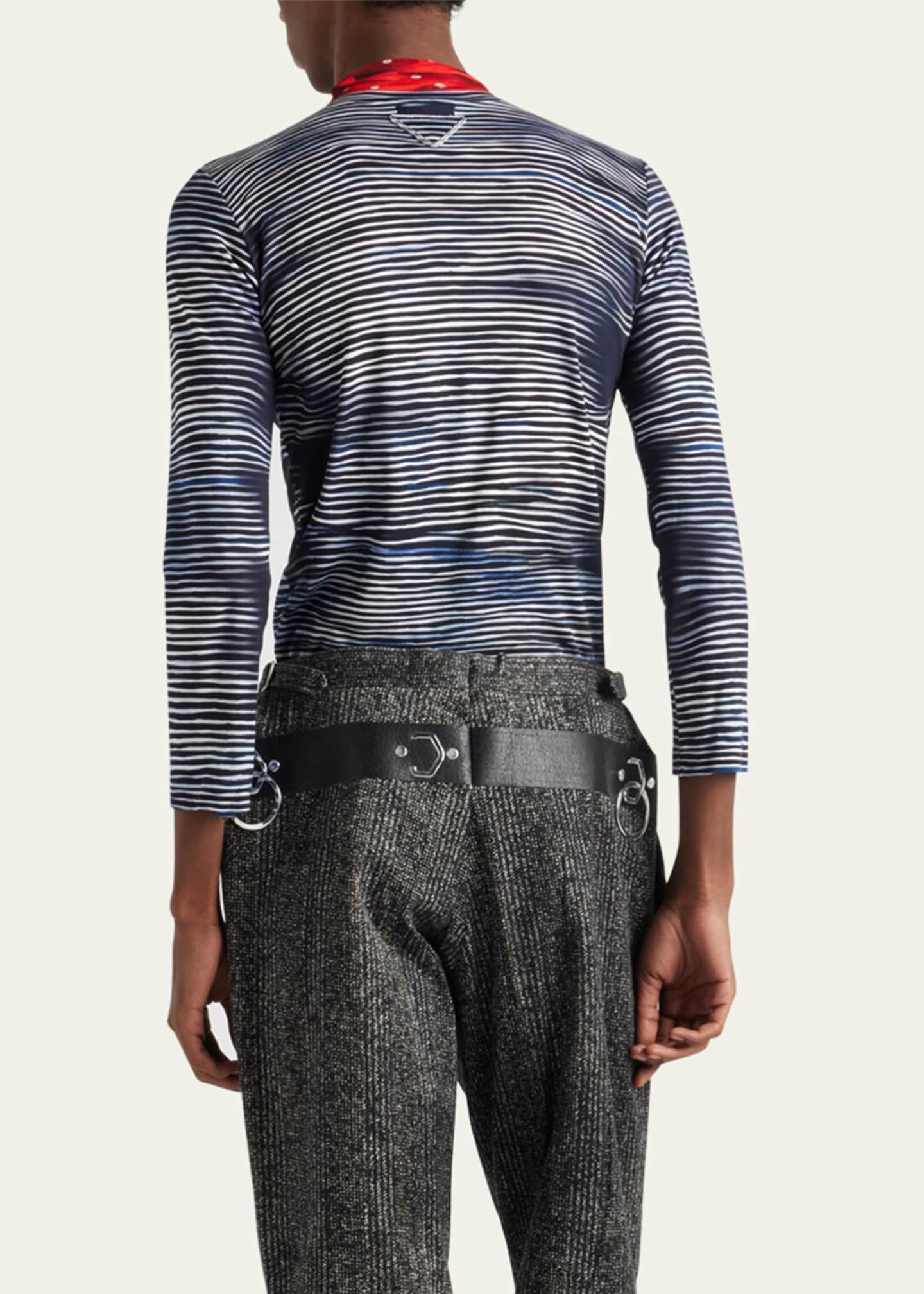 Prada Men's Contrast Turtleneck Top Image 3 of 3