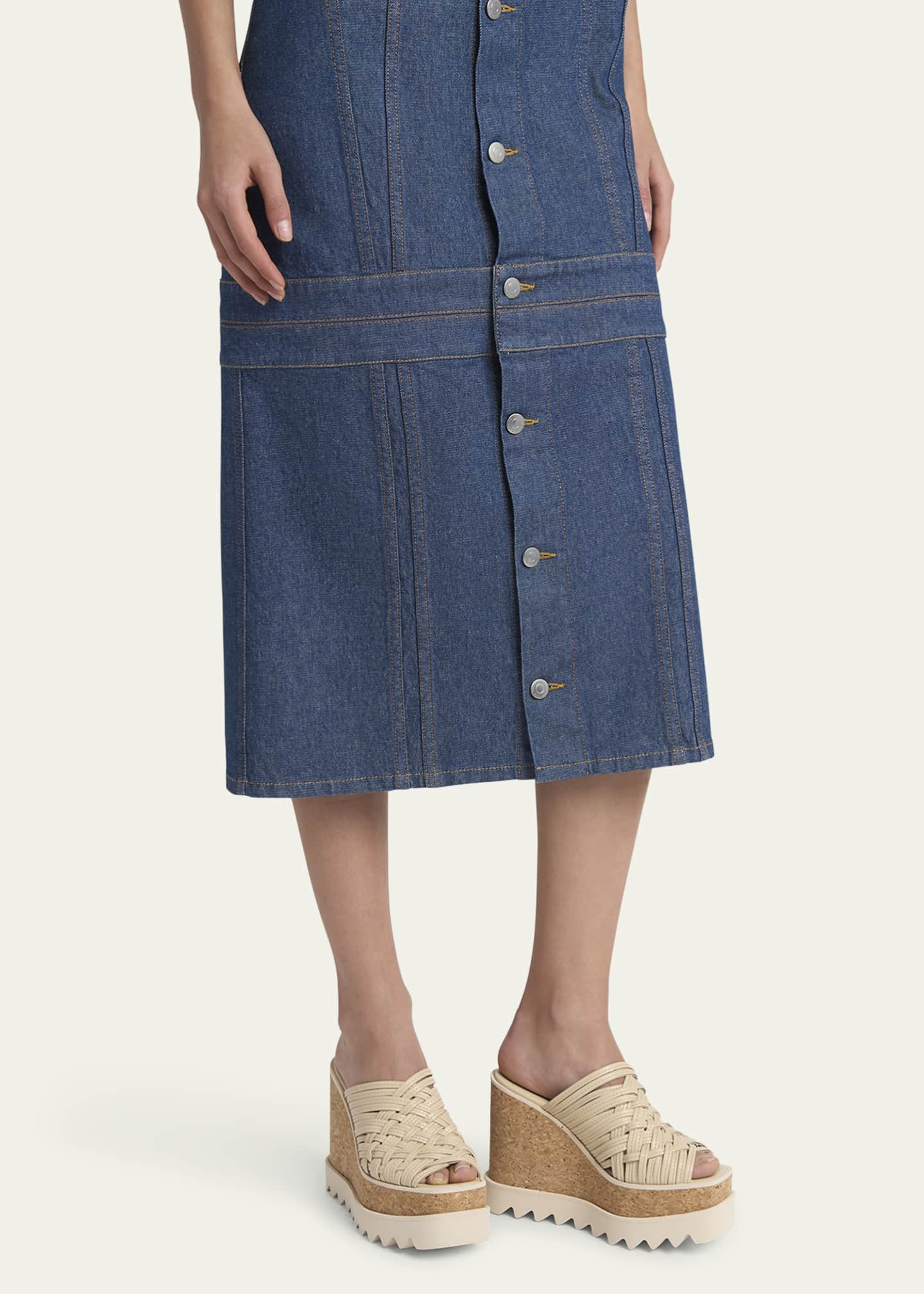 Stella McCartney Sneakelyse Vegan Woven Platform Mule Sandals Image 2 of 6