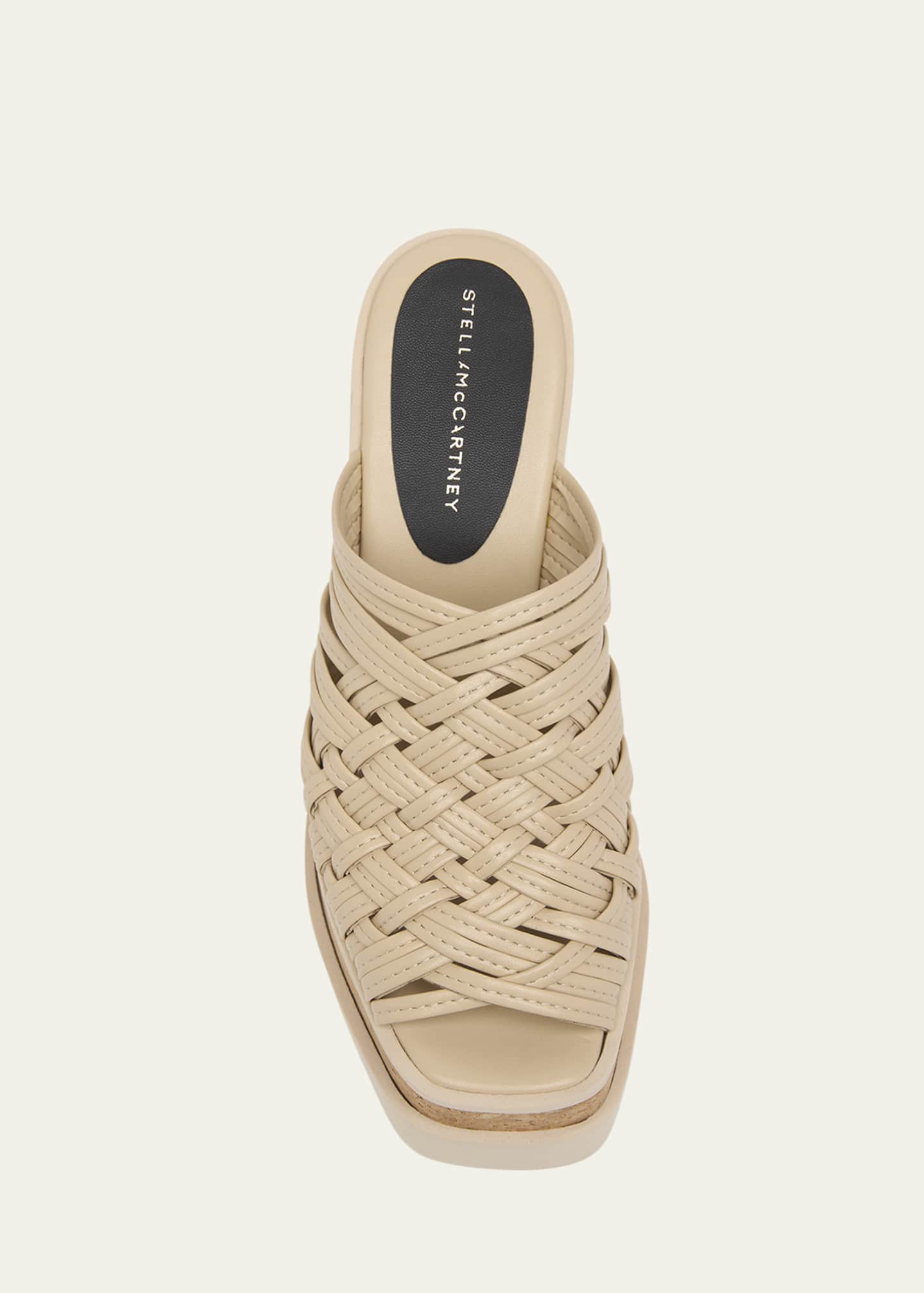 Stella McCartney Sneakelyse Vegan Woven Platform Mule Sandals Image 6 of 6