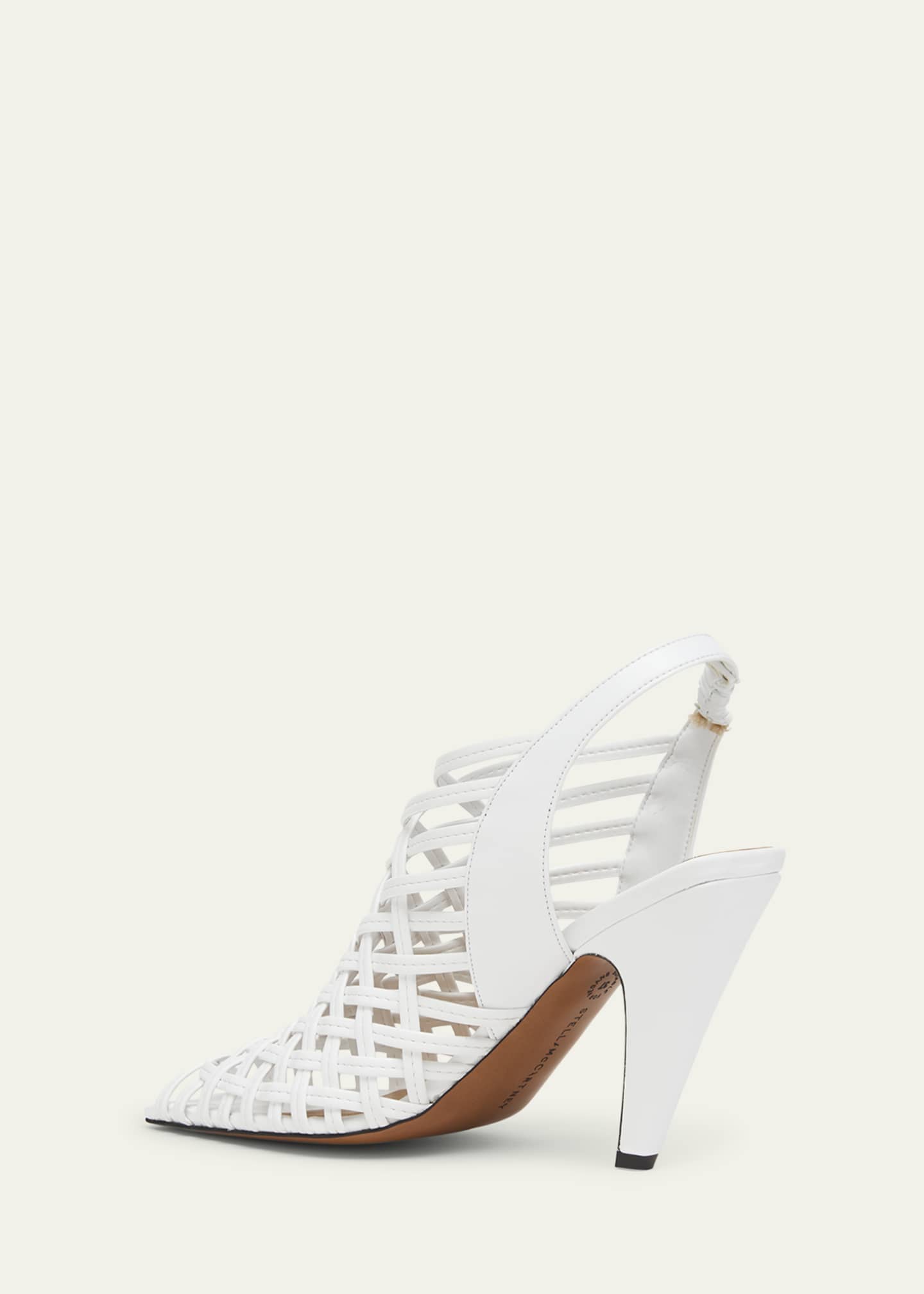 Stella McCartney Spure Woven Slingback Peep-Toe Pumps Image 2 of 4