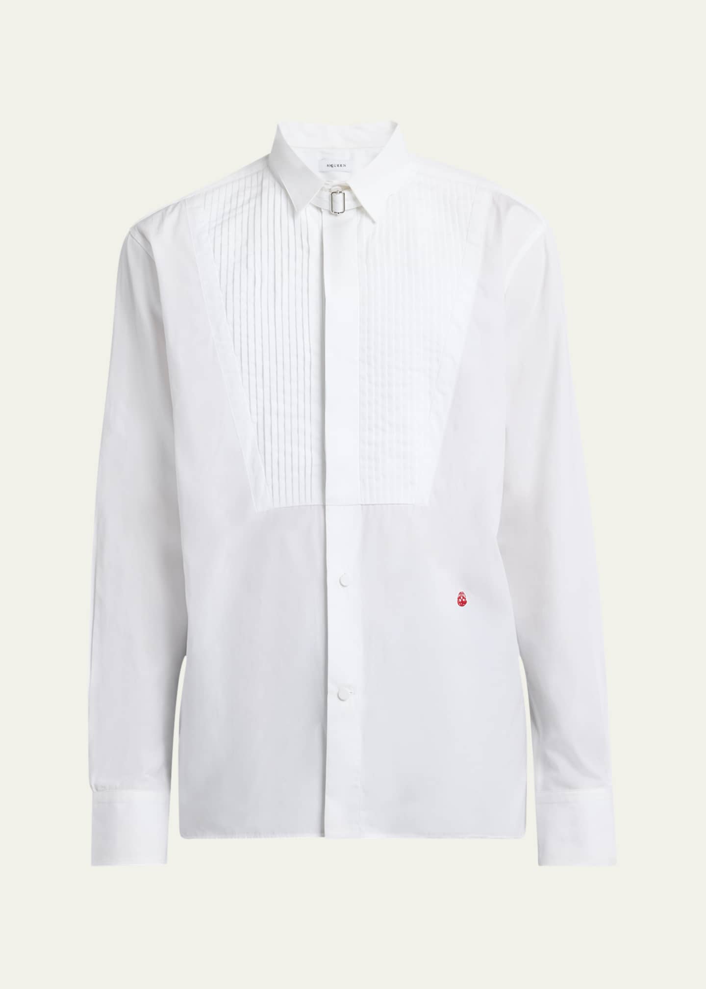 McQueen Men's Poplin Tuxedo Shirt with Wing Collar Image 1 of 5