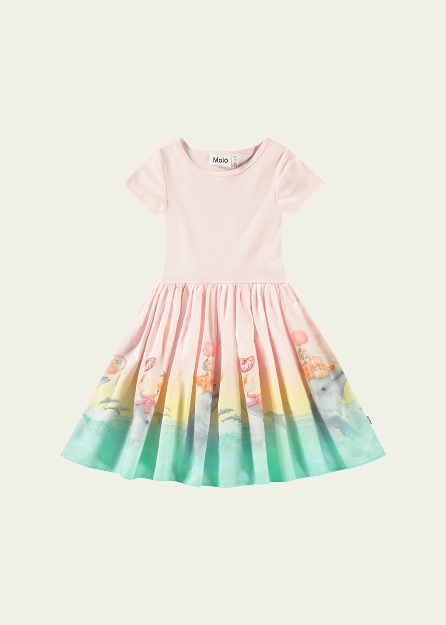 Molo Girl's Cissa Graphic Combo Dress, Size 7-10