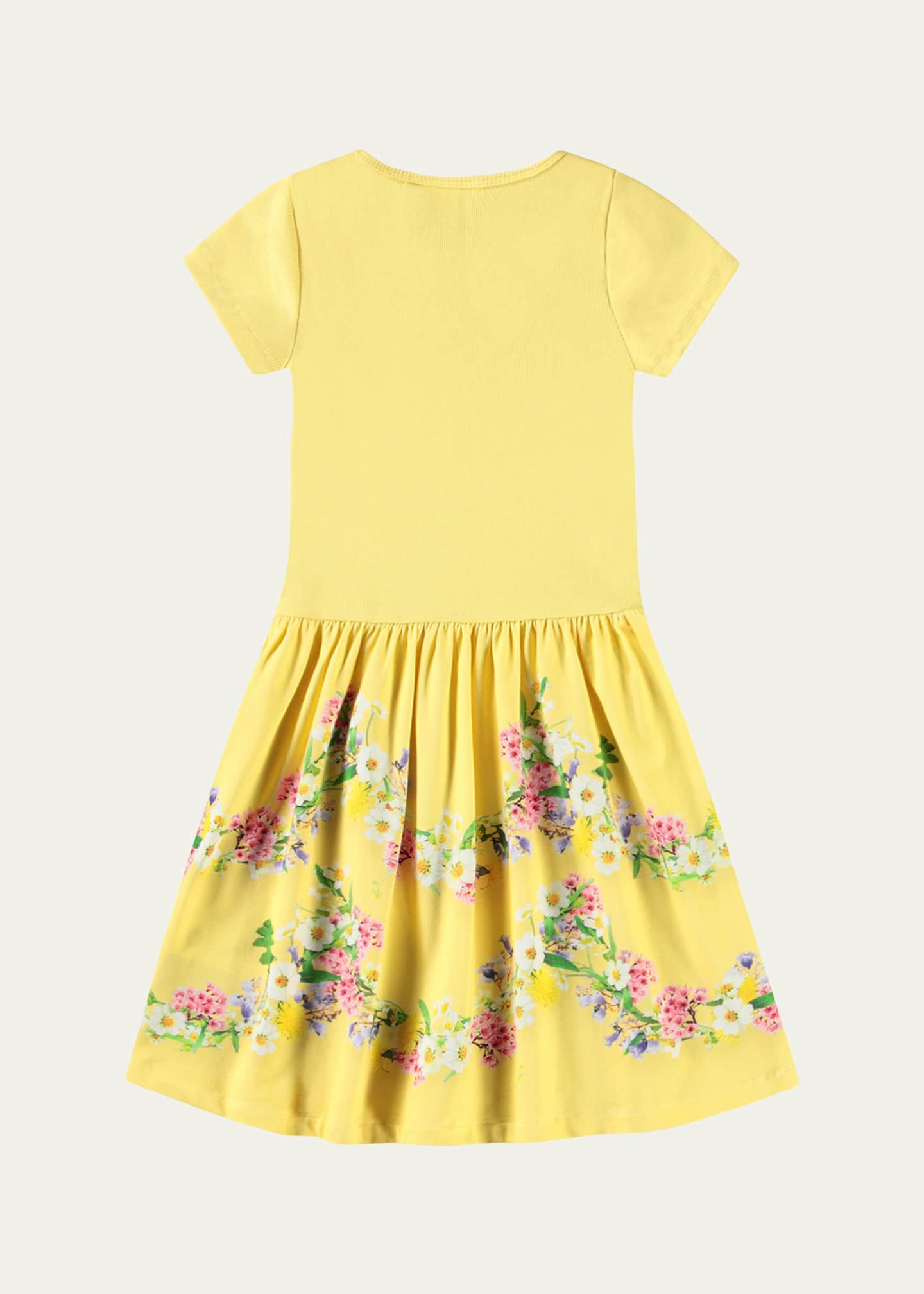 Molo Girl's Cissa Floral-Print Combo Dress, Size 2-4T Image 2 of 3