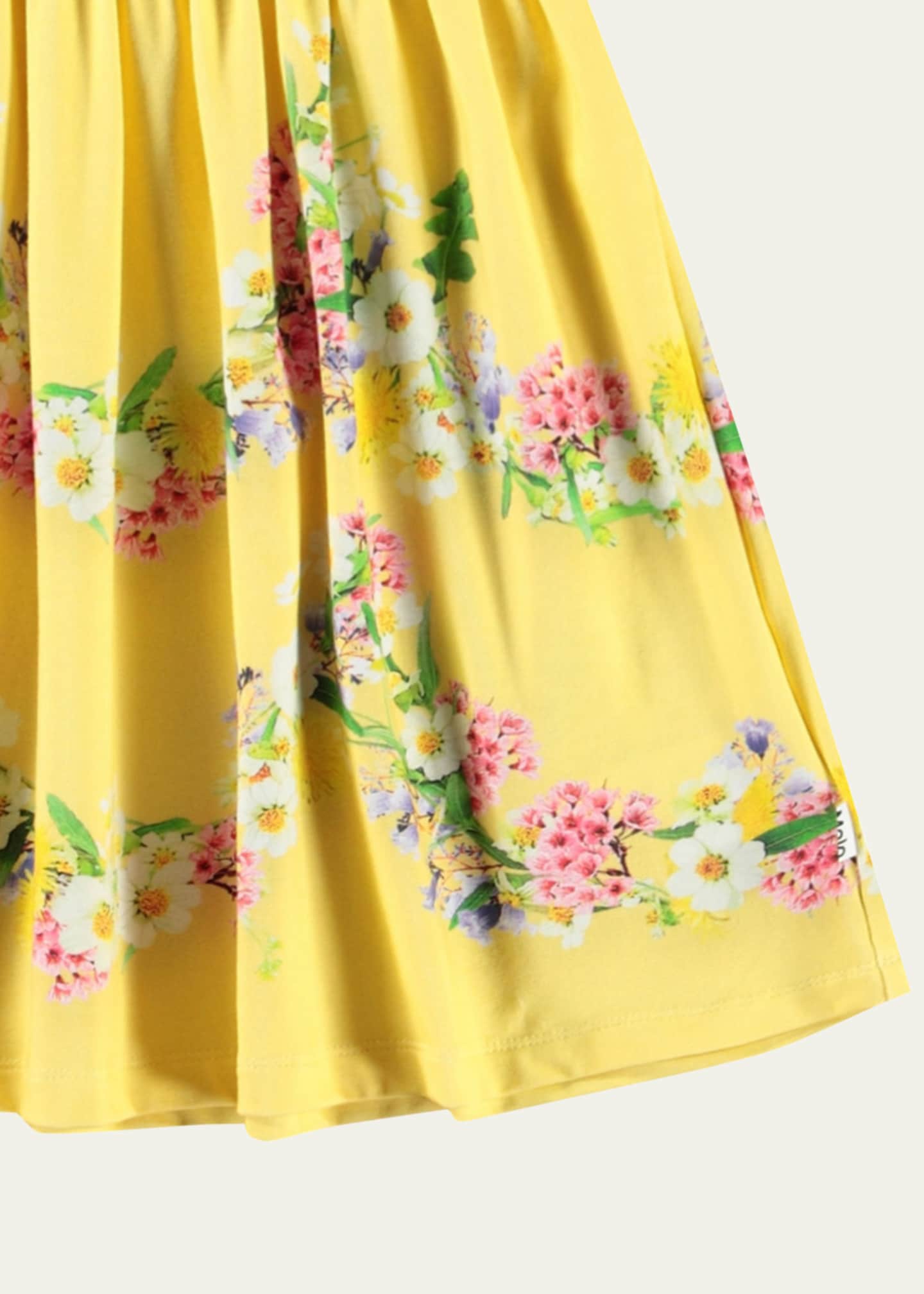 Molo Girl's Cissa Floral-Print Combo Dress, Size 2-4T Image 3 of 3