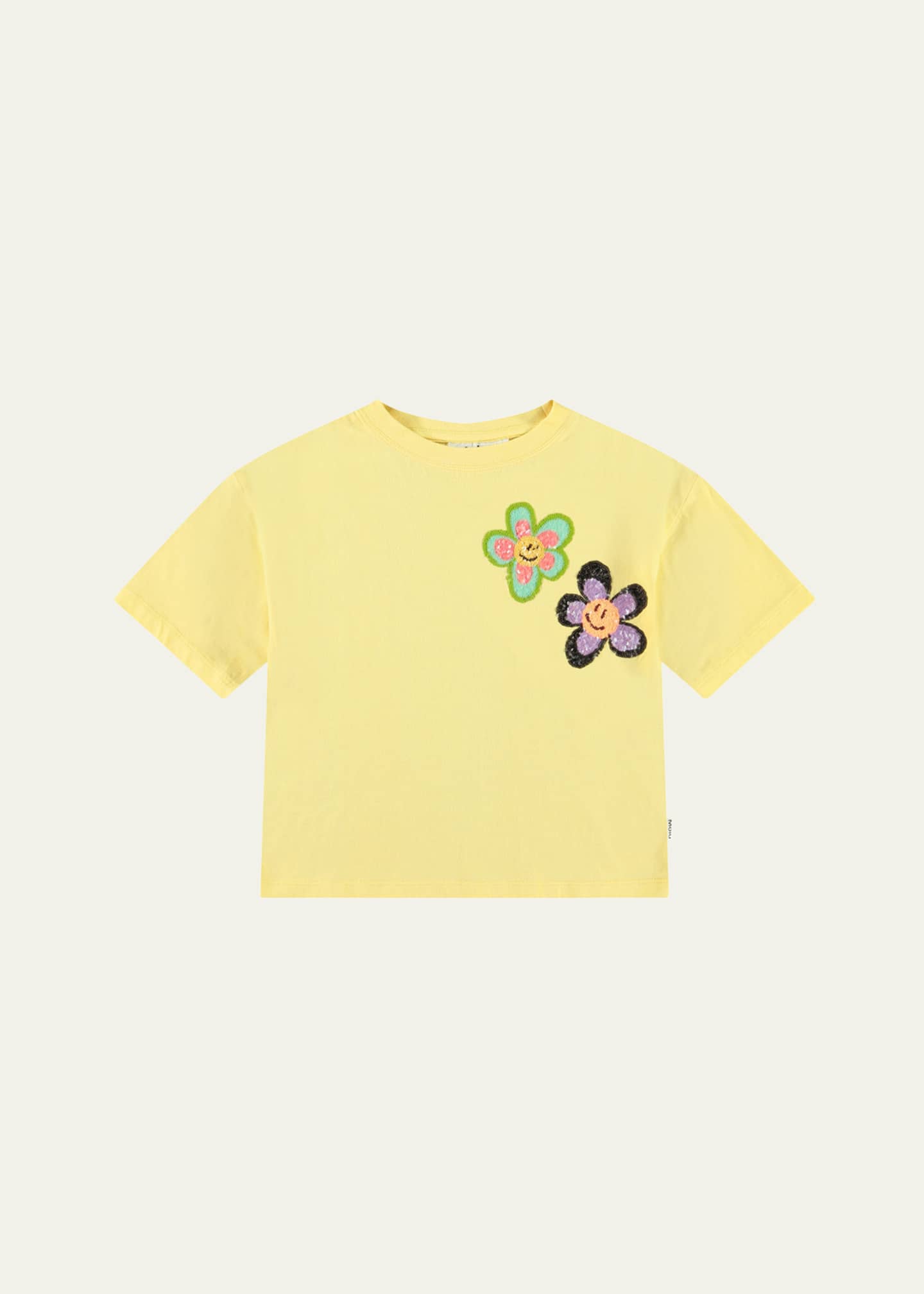 Molo Girl's Reinette Sequin Flowers T-Shirt, Size 4-6 Image 1 of 3