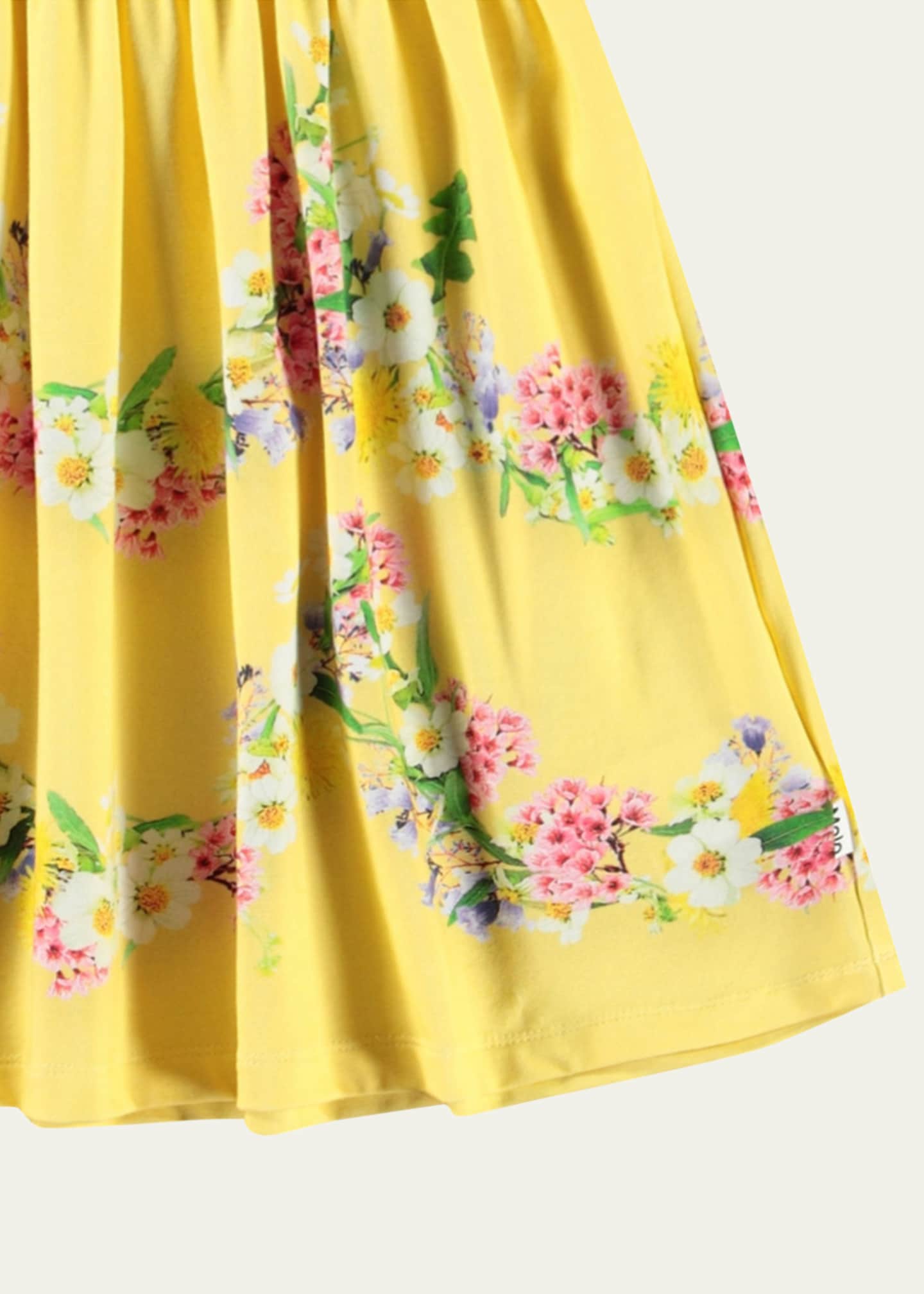 Molo Girl's Cissa Floral-Print Combo Dress, Size 7-12 Image 3 of 3