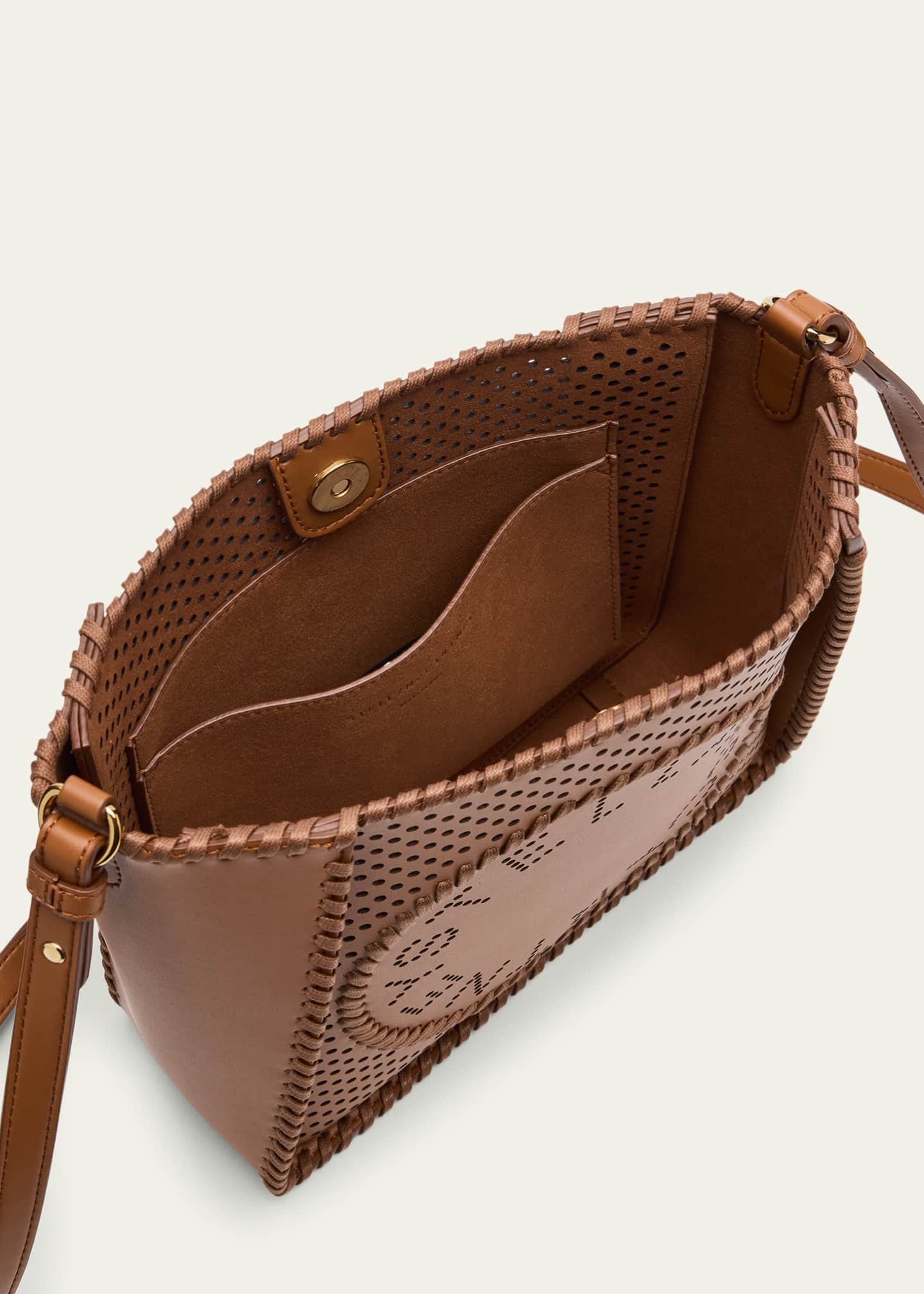 Stella McCartney Logo Perforated Vegan Leather Crossbody Bag Image 4 of 6
