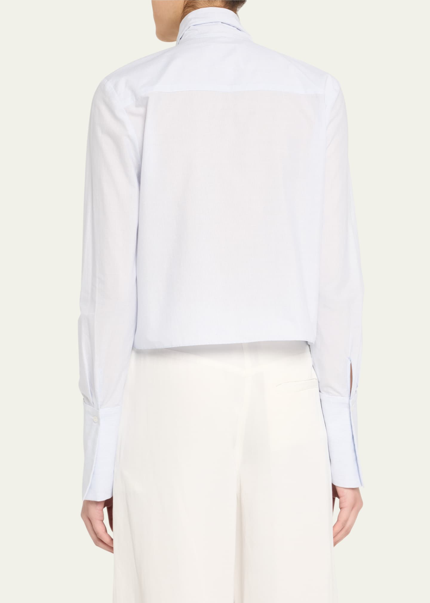 TWP Patti Crinkled Silk Cotton Voile Blouse Image 3 of 5