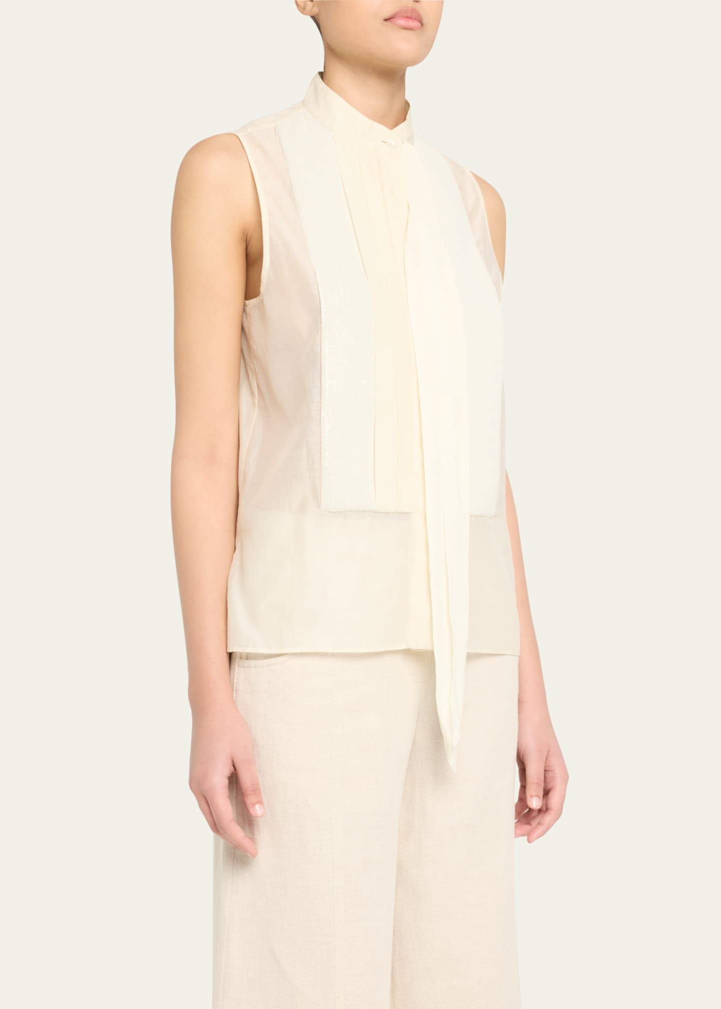TWP Adele Sequined Semi-Sheer Blouse Image 4 of 5