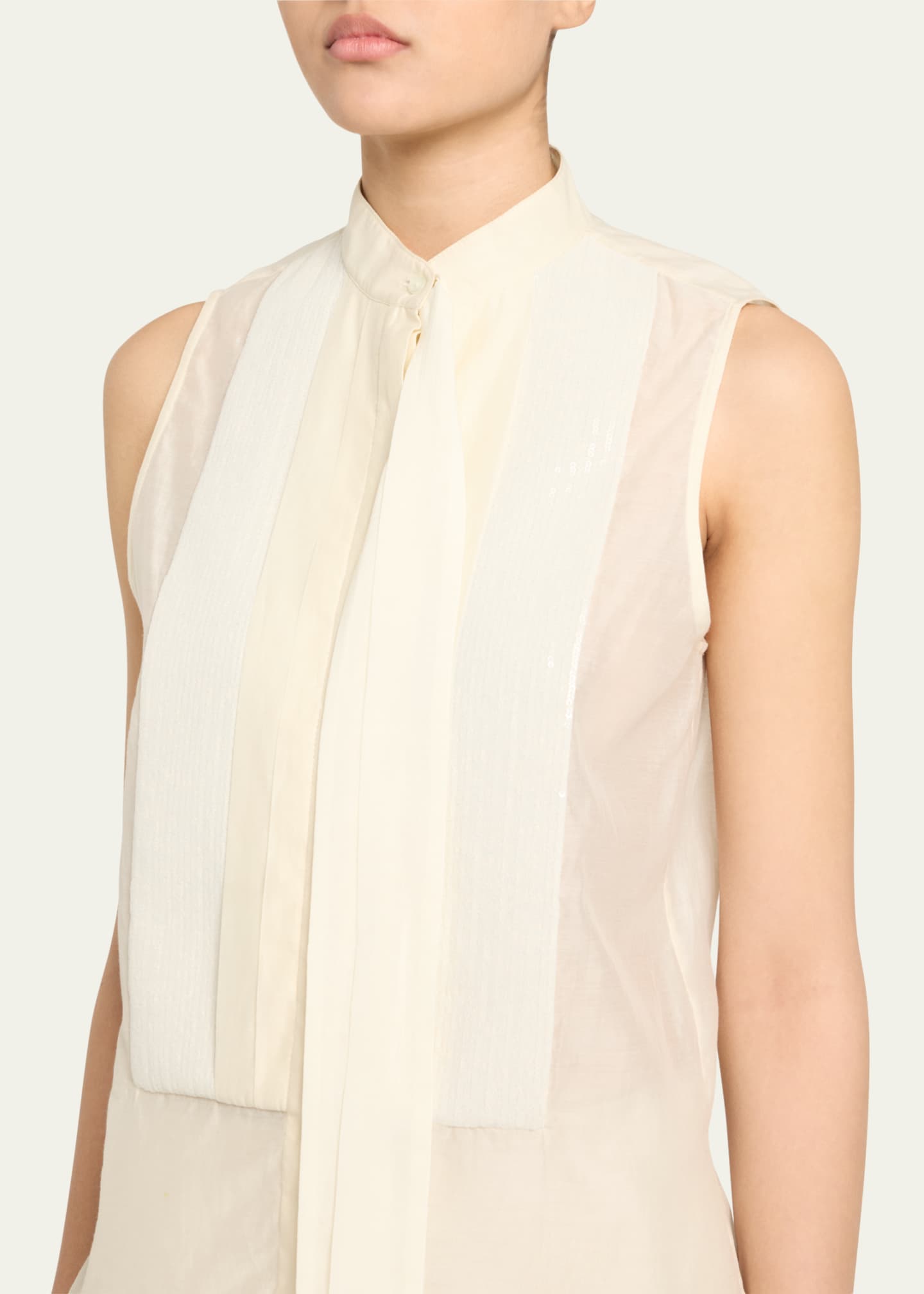 TWP Adele Sequined Semi-Sheer Blouse Image 5 of 5