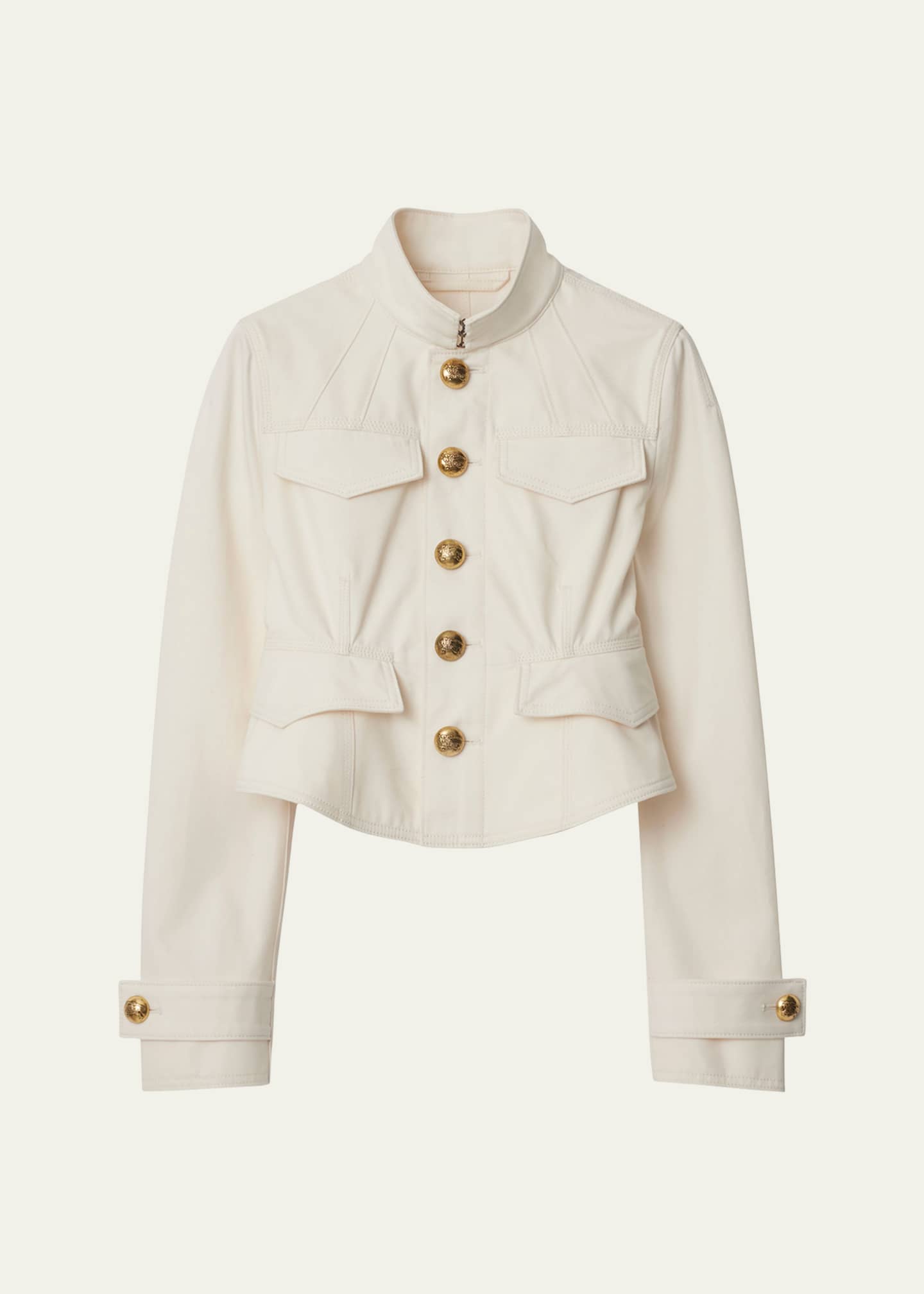 Burberry Cropped Cotton Jacket Image 1 of 4
