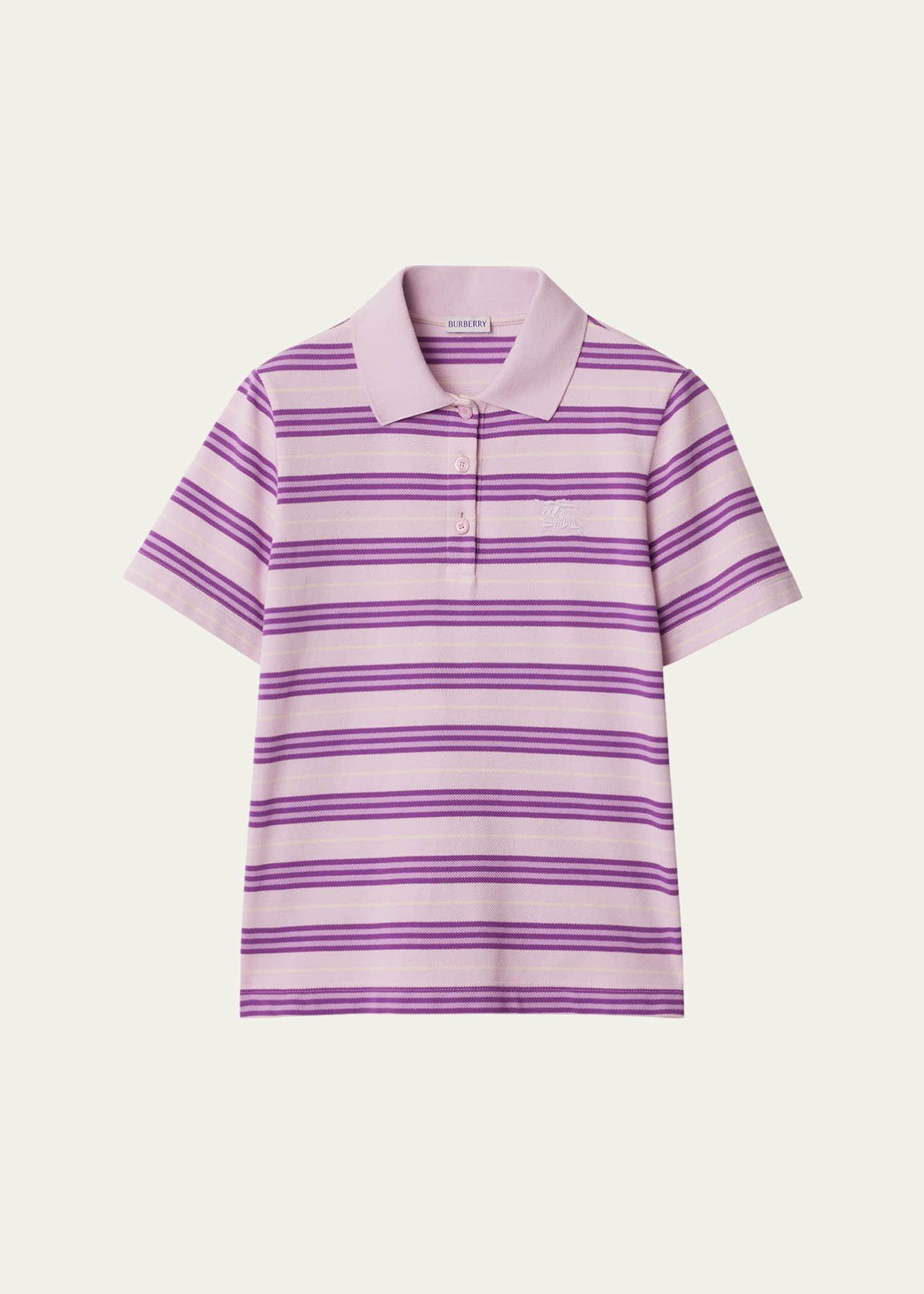 Burberry Striped Cotton Polo Shirt