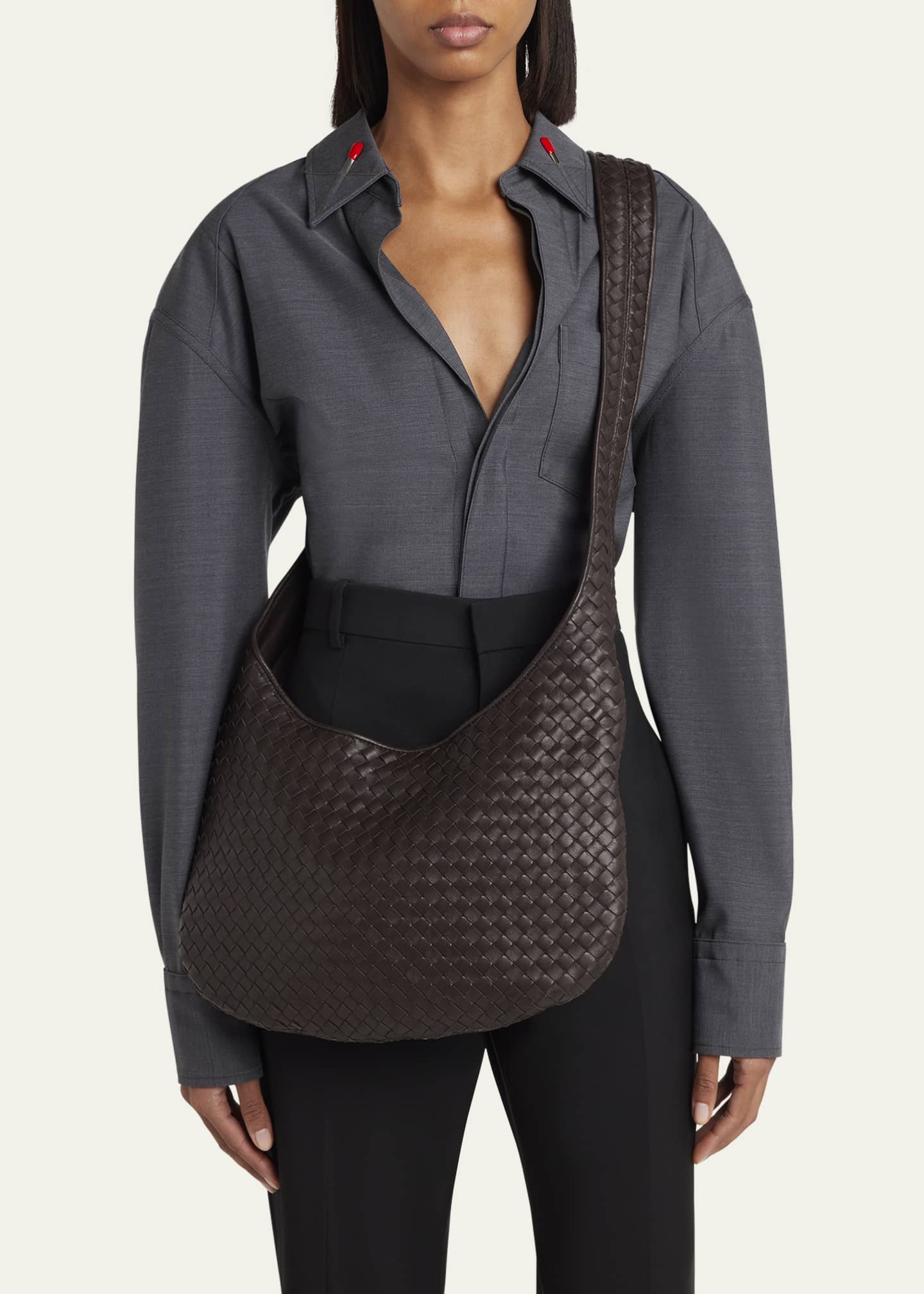 Bottega Veneta Intrecciato Leather Crossbody Bag Image 2 of 6