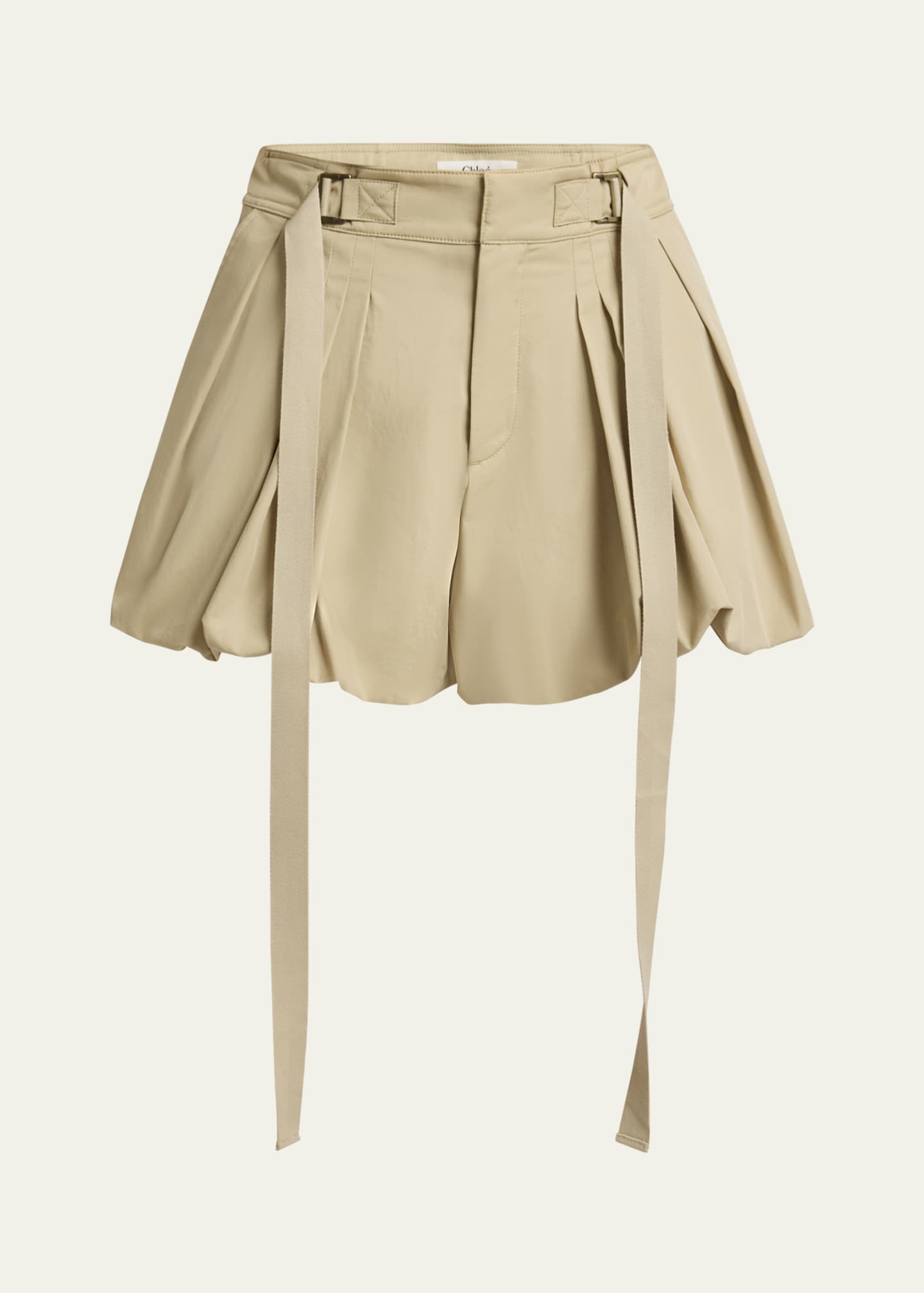 Chloe Mini Balloon Cotton Gabardine Shorts Image 1 of 5