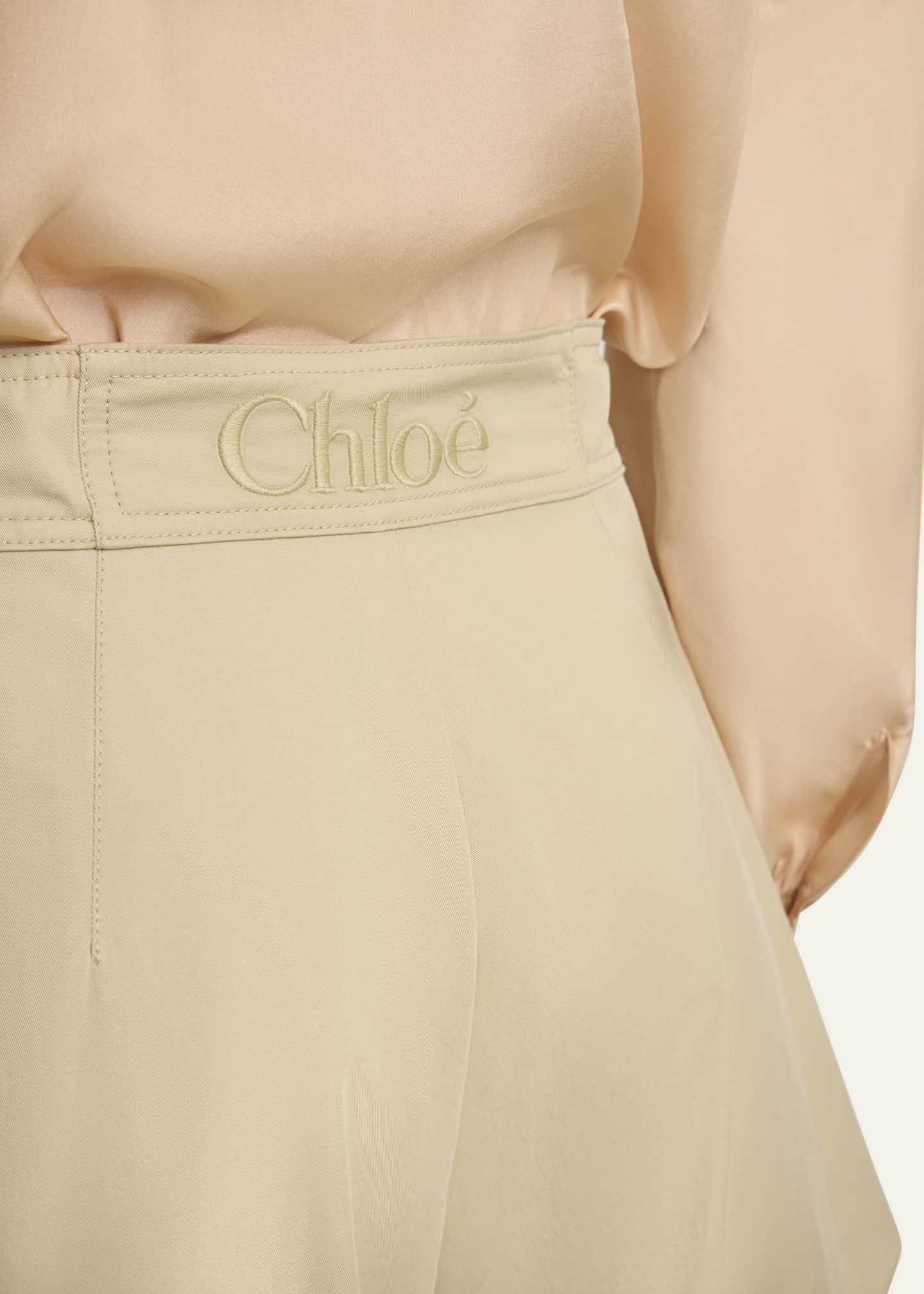 Chloe Mini Balloon Cotton Gabardine Shorts Image 5 of 5