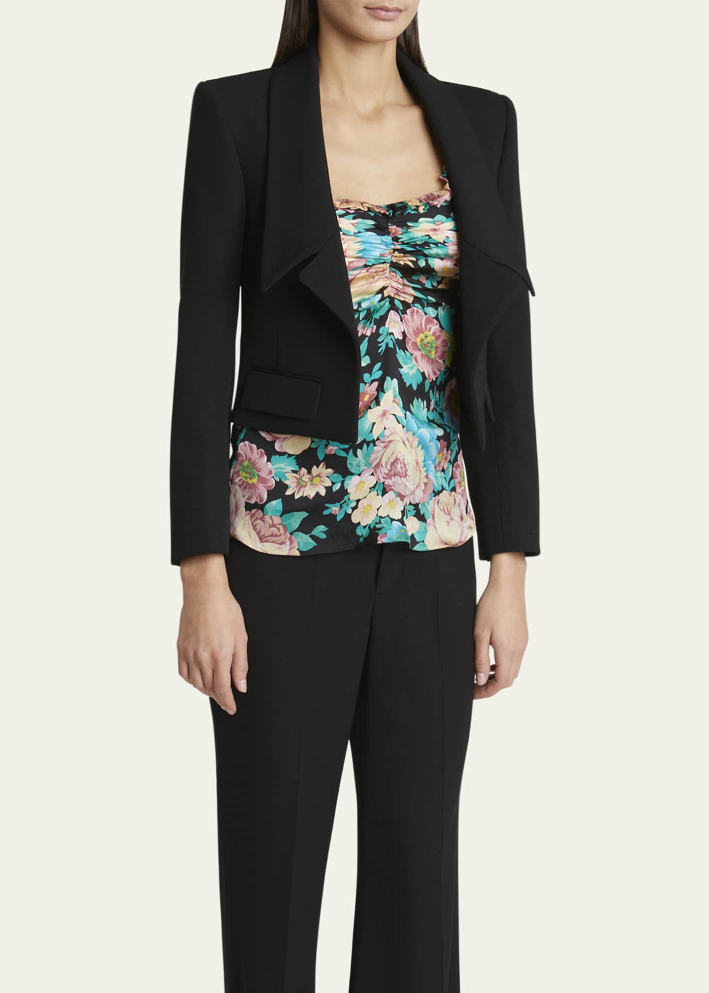 ジャケット CHLOE gabardine cropped jacket Chloe Wool Gabardine Crop Jacket - Bergdorf Goodman