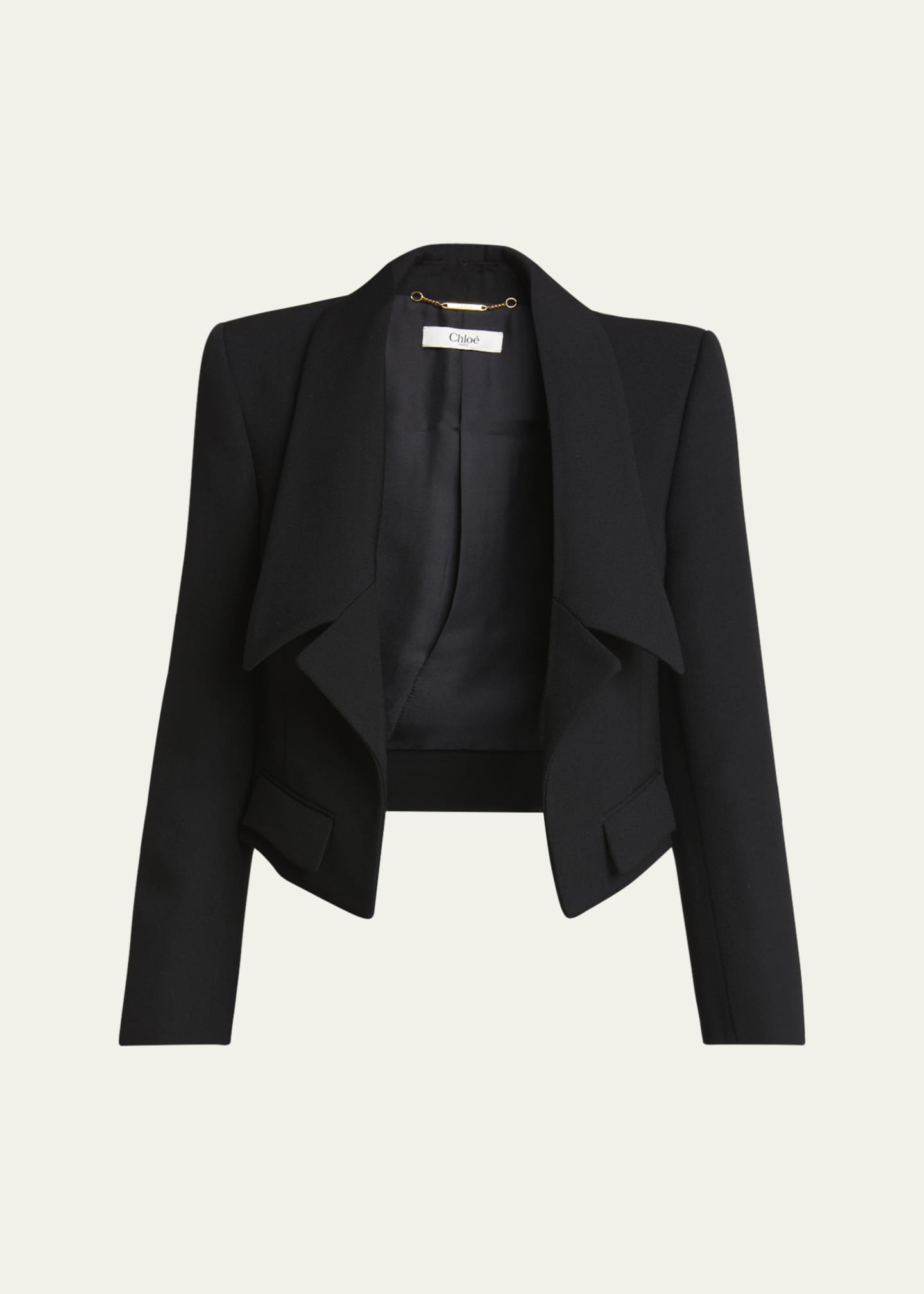 ジャケット CHLOE gabardine cropped jacket Chloe Wool Gabardine Crop Jacket - Bergdorf Goodman