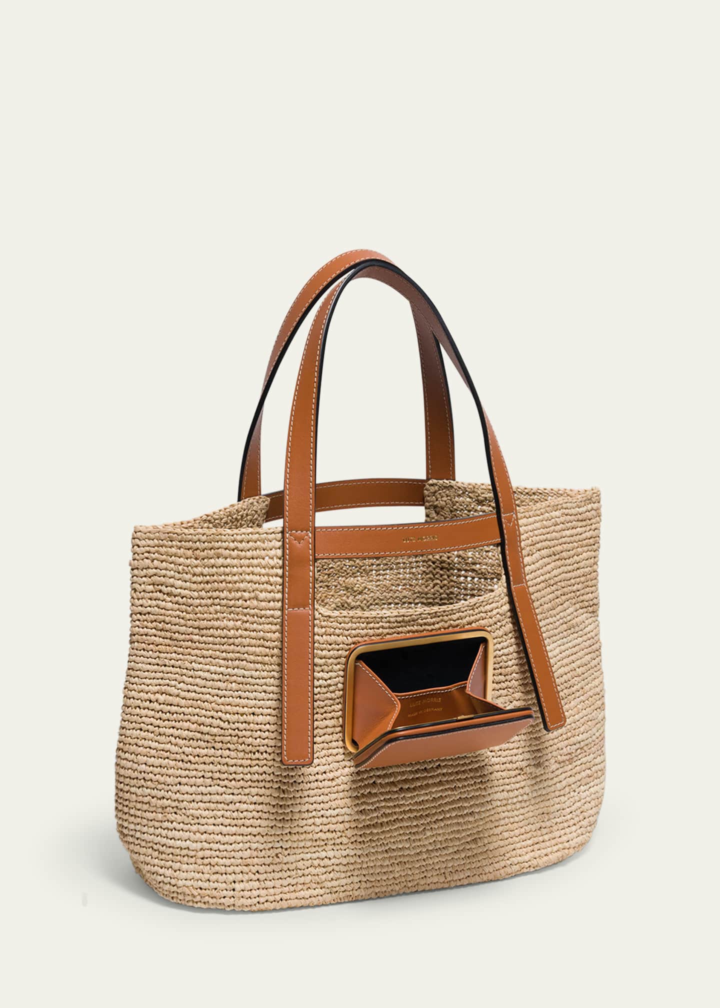 LUTZ MORRIS Salinas M Crochet Raffia Tote Bag Image 3 of 3