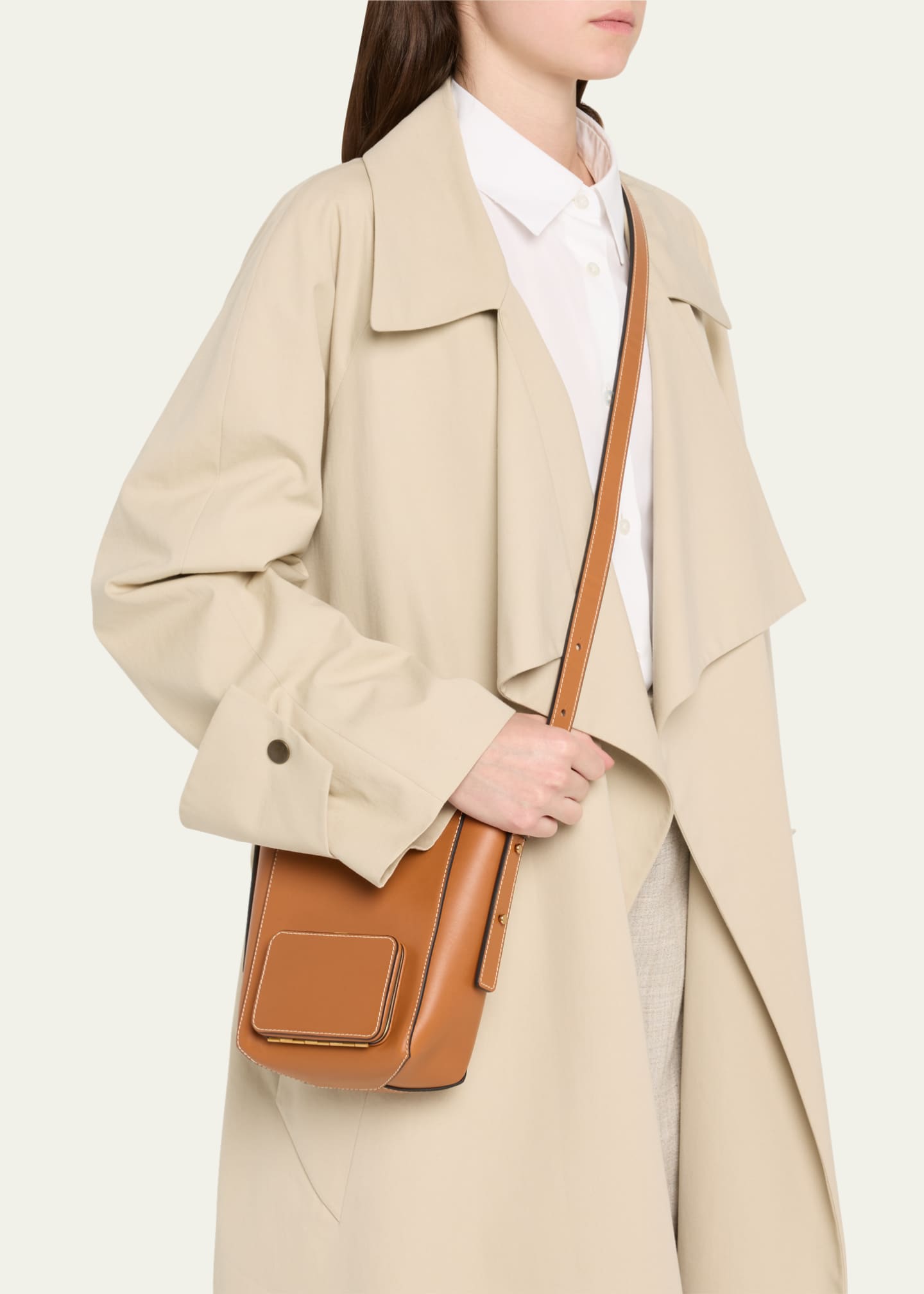 LUTZ MORRIS Parker Soft Small Leather Bucket Bag Image 2 of 6
