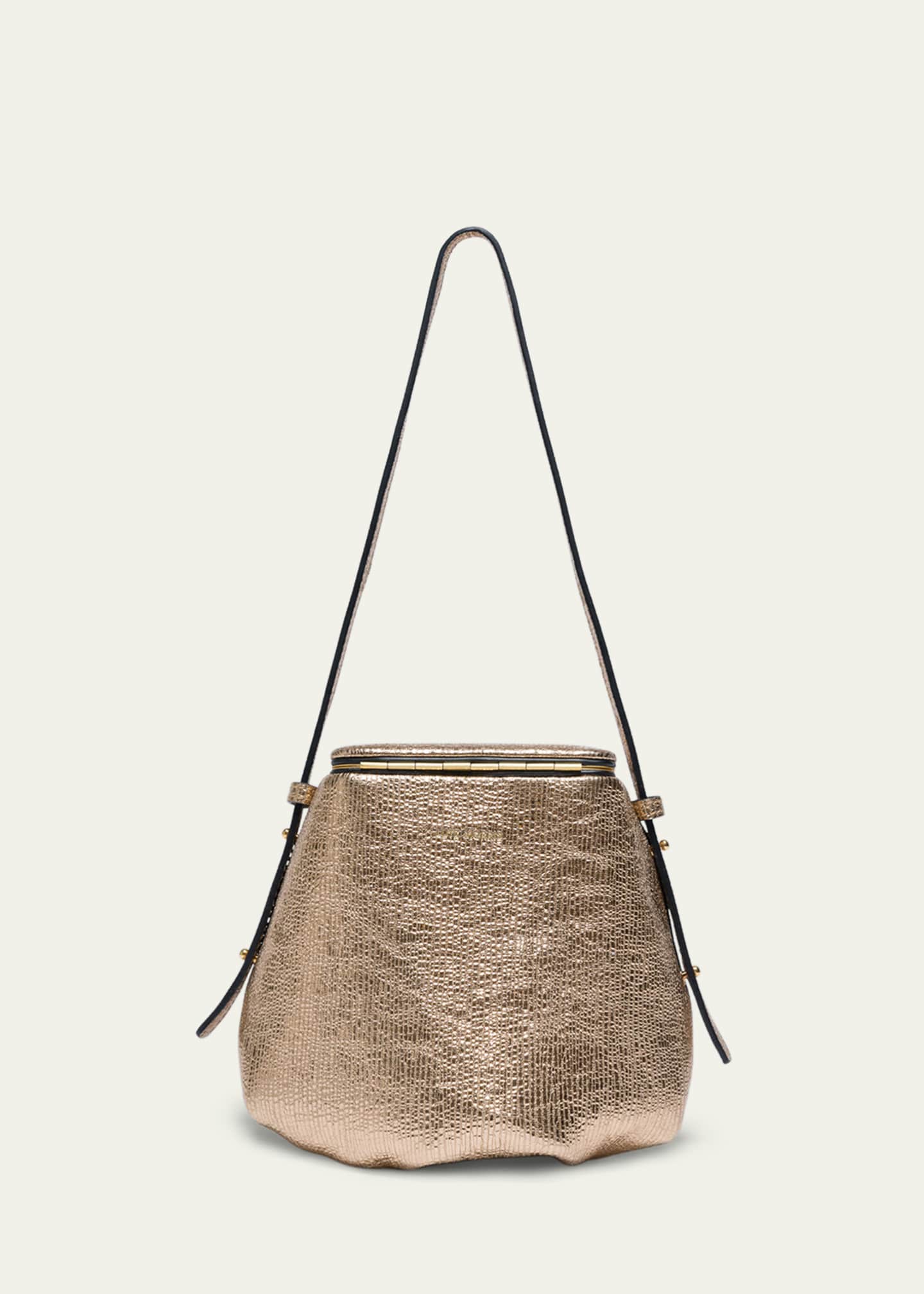 LUTZ MORRIS Blaine Mini Metallic Leather Pouch Shoulder Bag Image 2 of 3