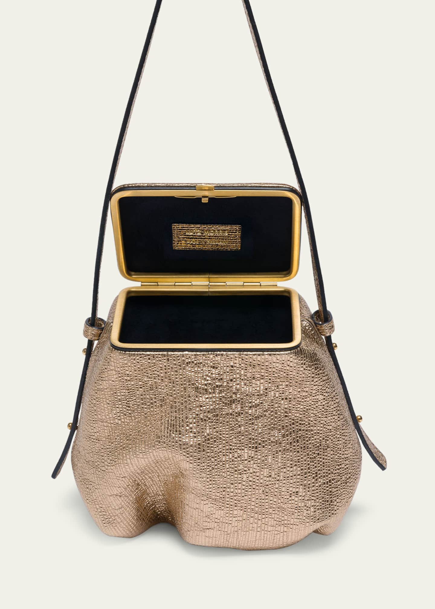 LUTZ MORRIS Blaine Mini Metallic Leather Pouch Shoulder Bag Image 3 of 3