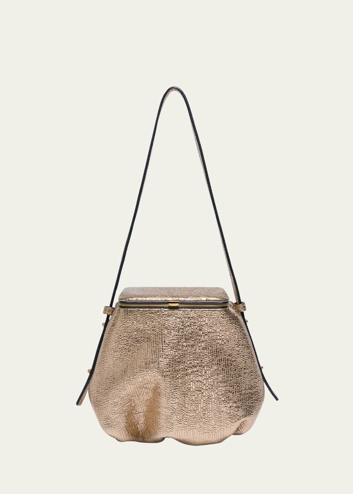 LUTZ MORRIS Blaine Mini Metallic Leather Pouch Shoulder Bag Image 1 of 3