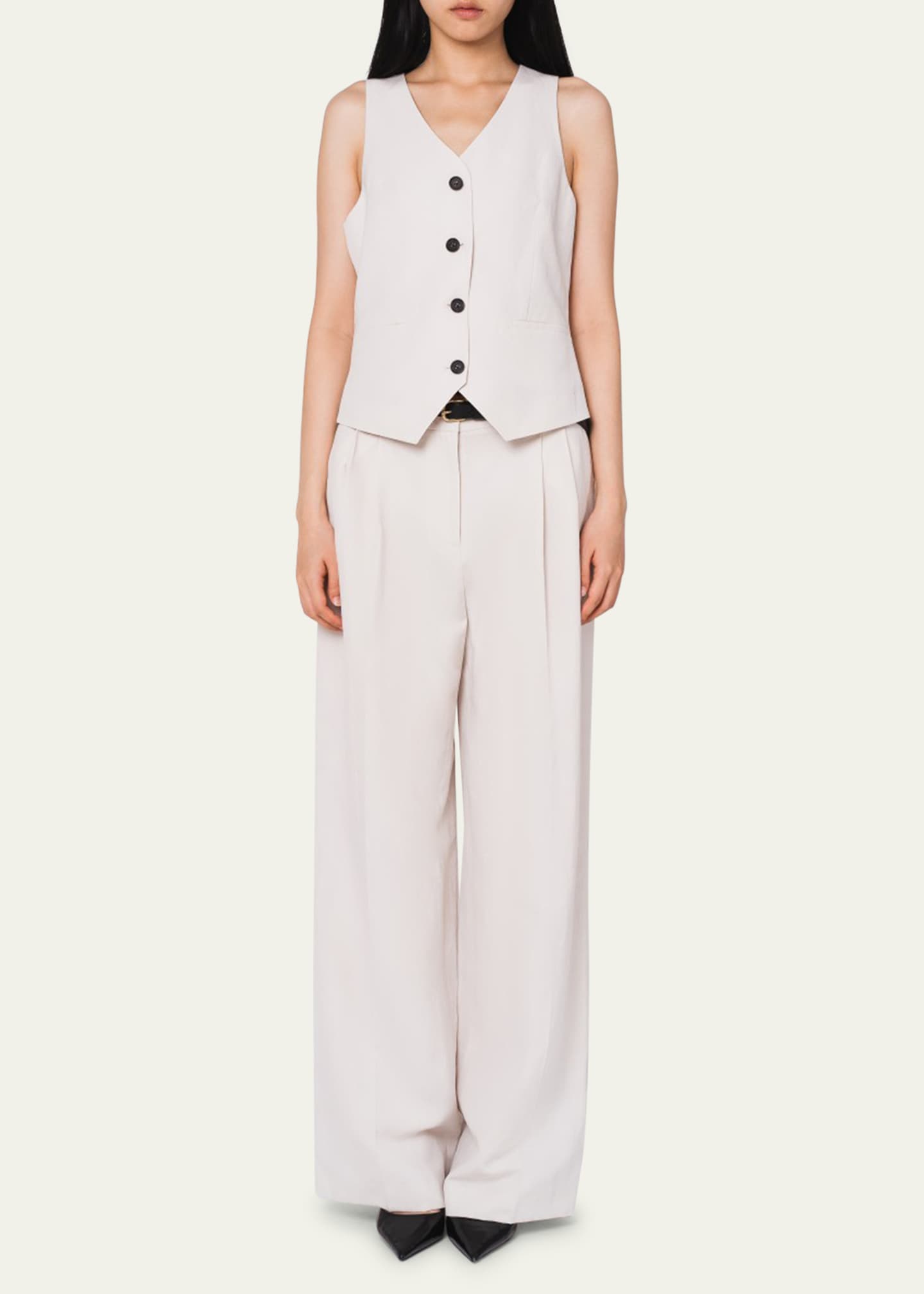 TONYWACK Tailored Linen-Blend Vest Image 2 of 4