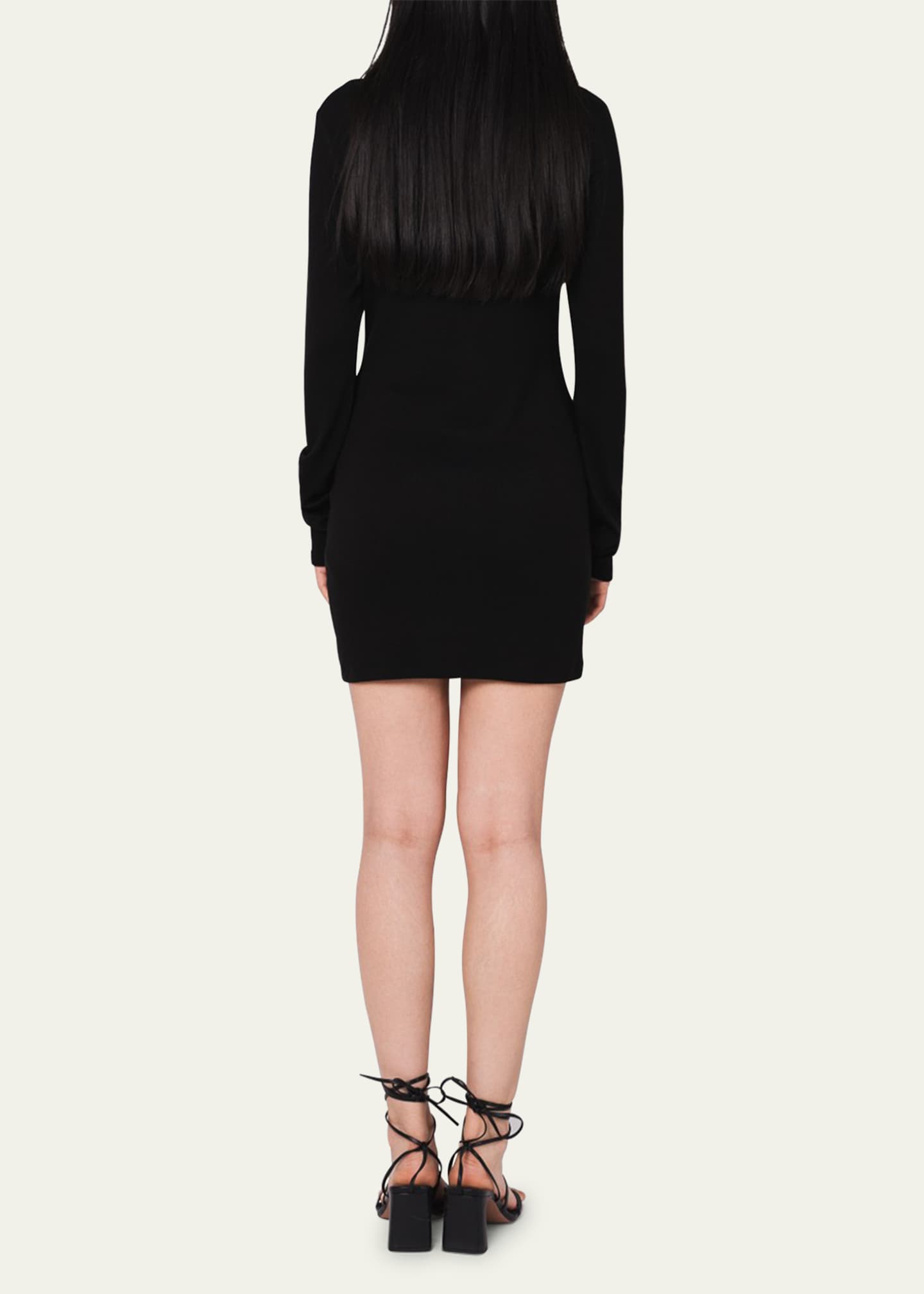TONYWACK Ribbed Button-Front Mini Dress Image 3 of 4