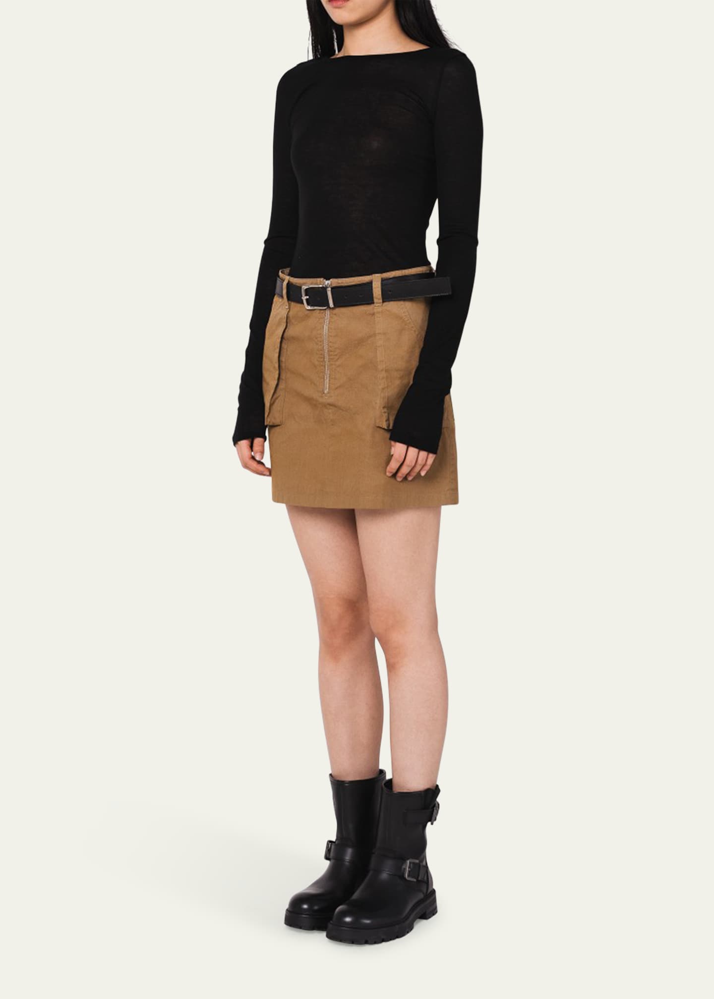 Long-Sleeve Low Back Tee