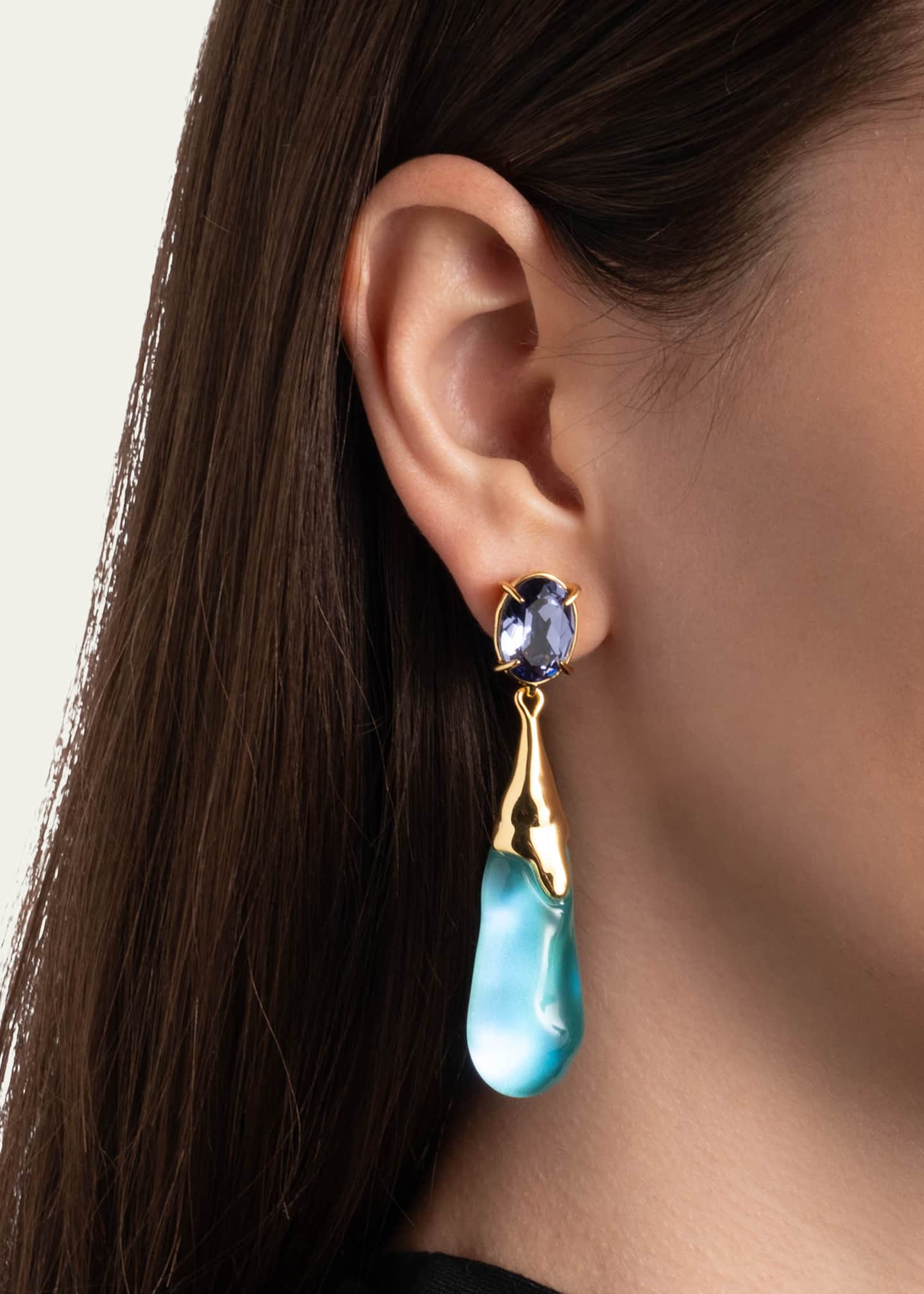 Alexis Bittar Bonbon Crystal Small Teardrop Earrings Image 2 of 3